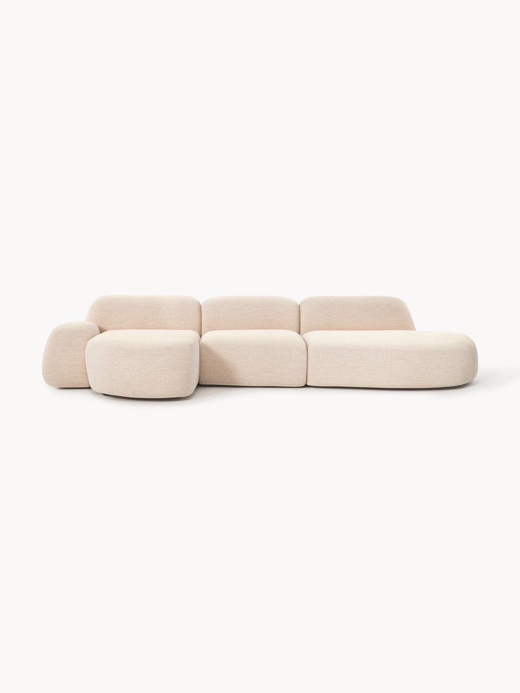 Gallery image 1 - Modular Bouclé Corner Sofa Wolke (4-seater) with Chaise End