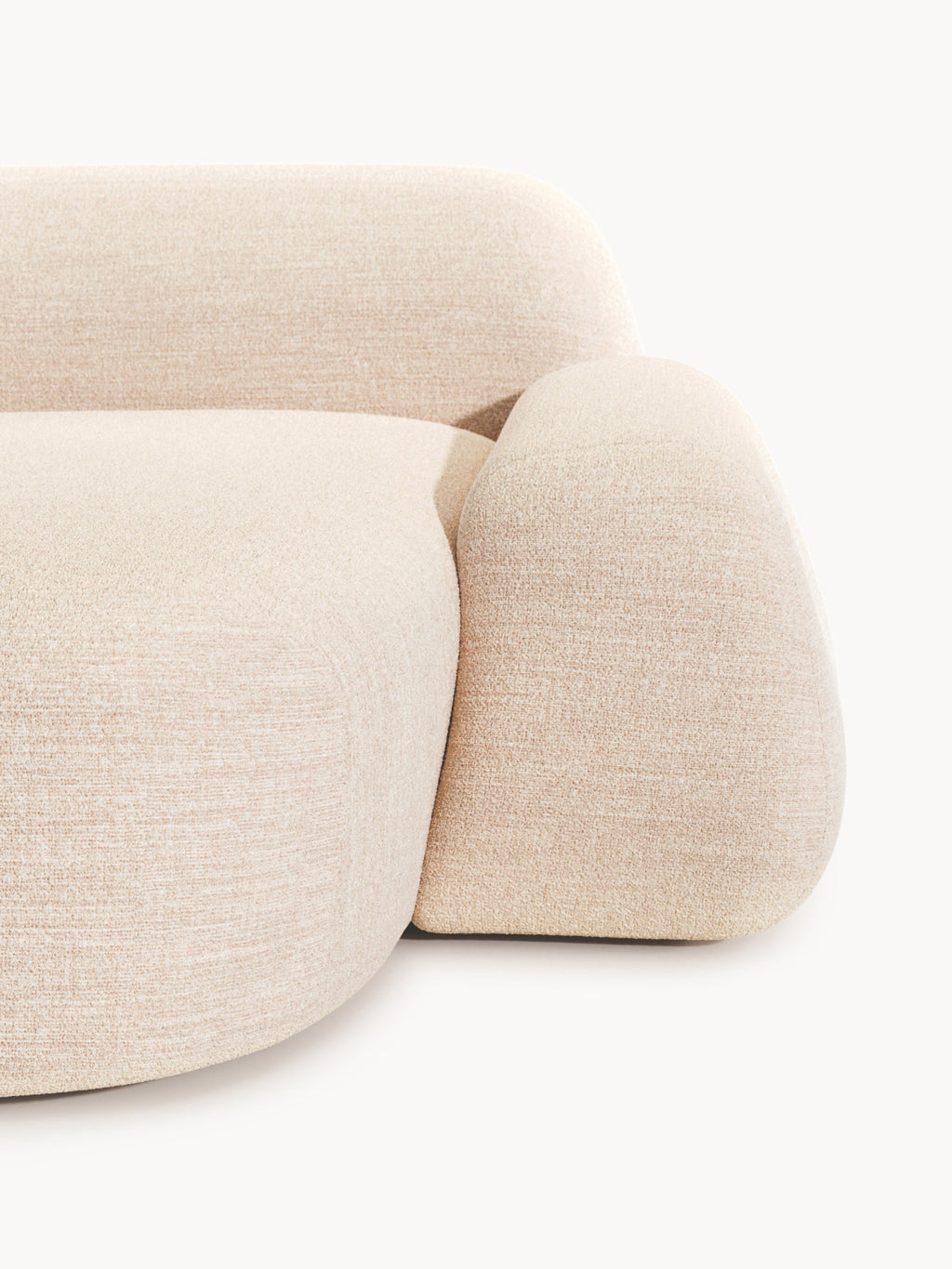 Wolke Modular Bouclé Corner Sofa (4-seater) with Chaise End
