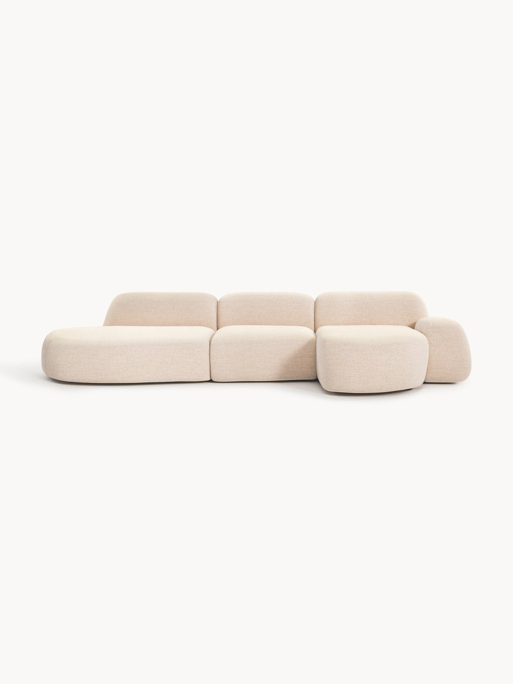 Wolke Modular Bouclé Corner Sofa (4-seater) with Chaise End