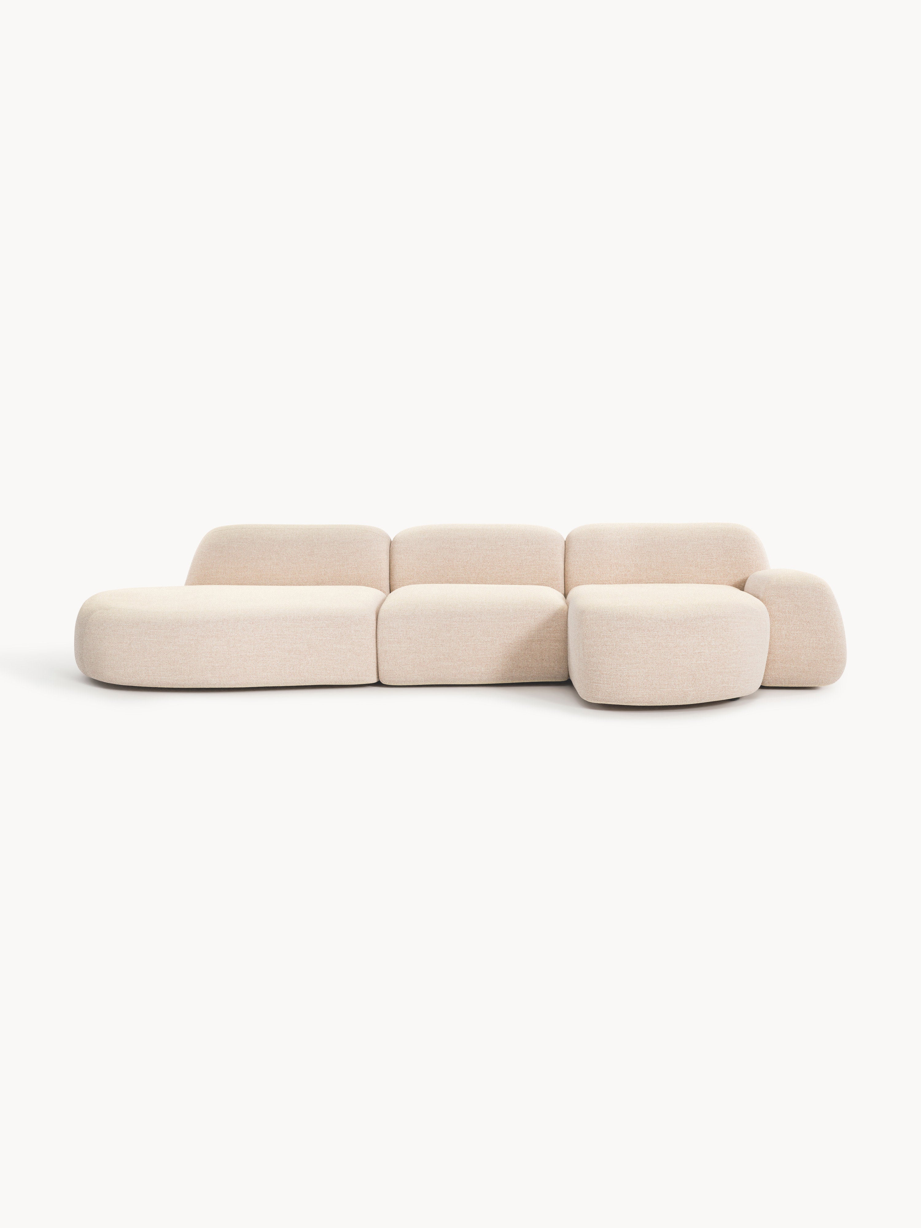 Wolke Modular Bouclé Corner Sofa (4-seater) with Chaise End