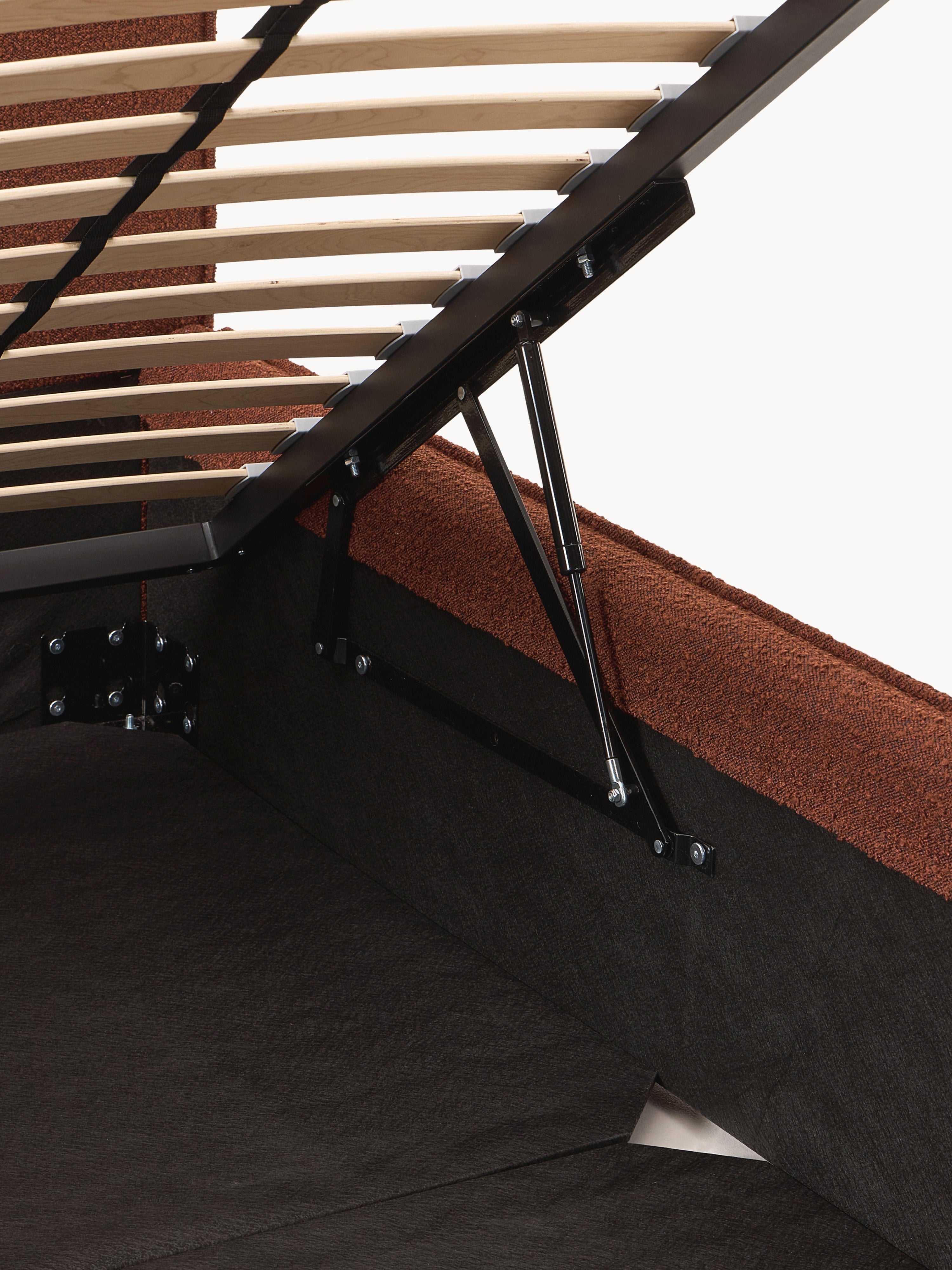 Dream Upholstered Bouclé Bed with Storage