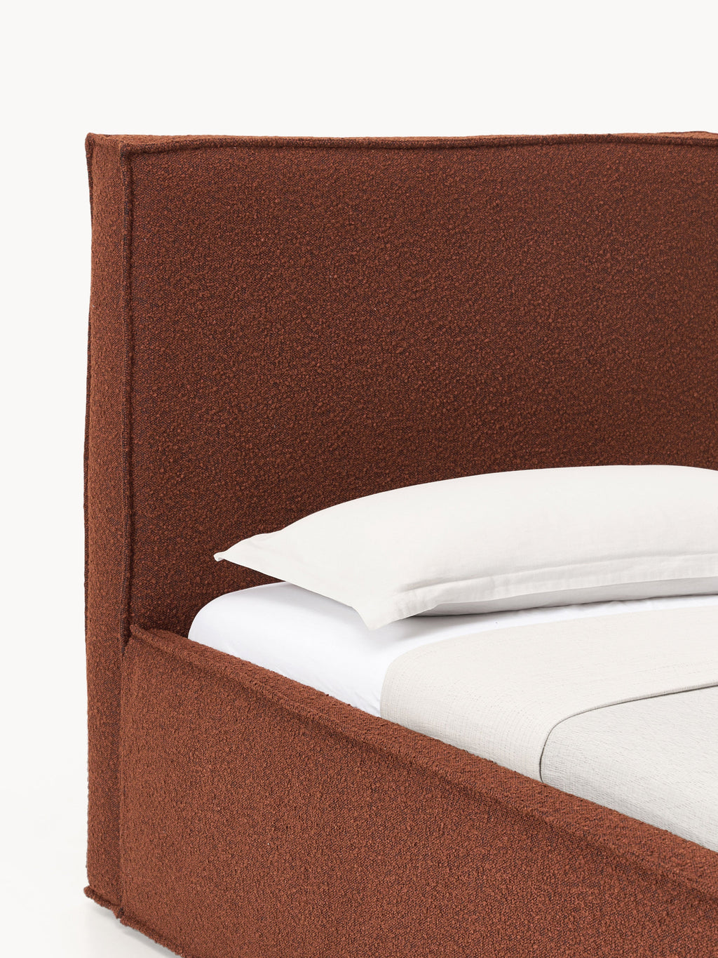 Dream Upholstered Bouclé Bed with Storage