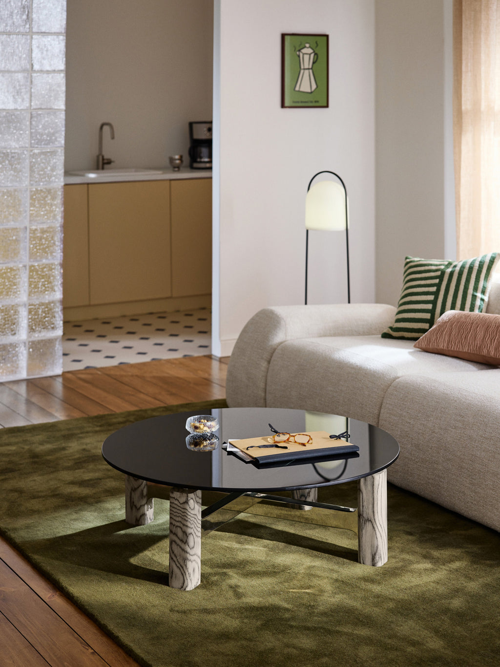 Sam Coffee Table with Glass Top