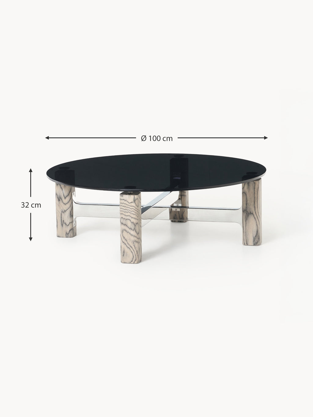 Sam Coffee Table with Glass Top