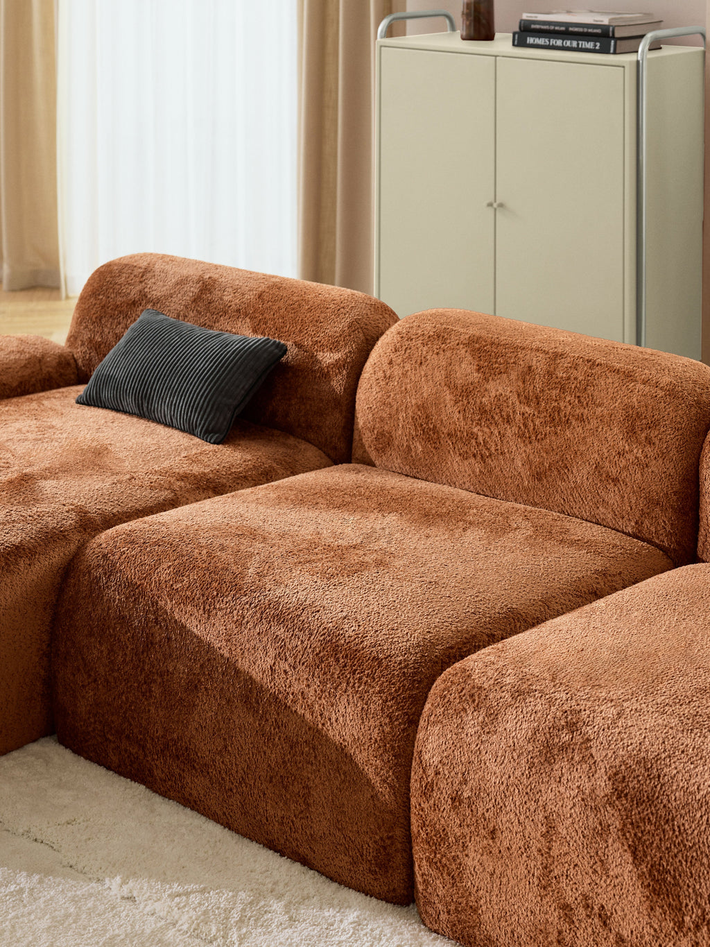 Wolke Modular Teddy Bouclé Corner Sofa (4-seater)