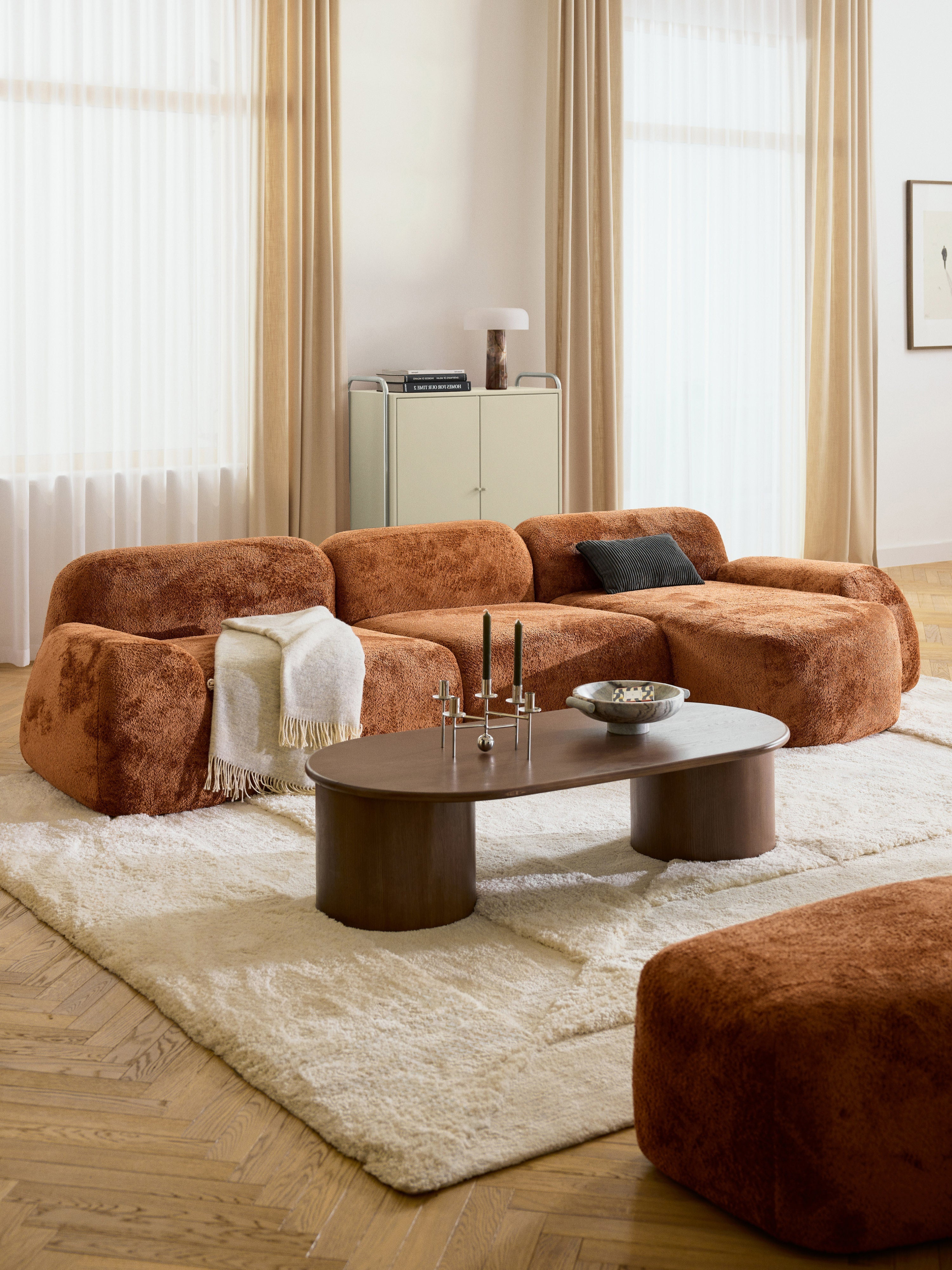 Wolke Modular Teddy Bouclé Corner Sofa (4-seater)