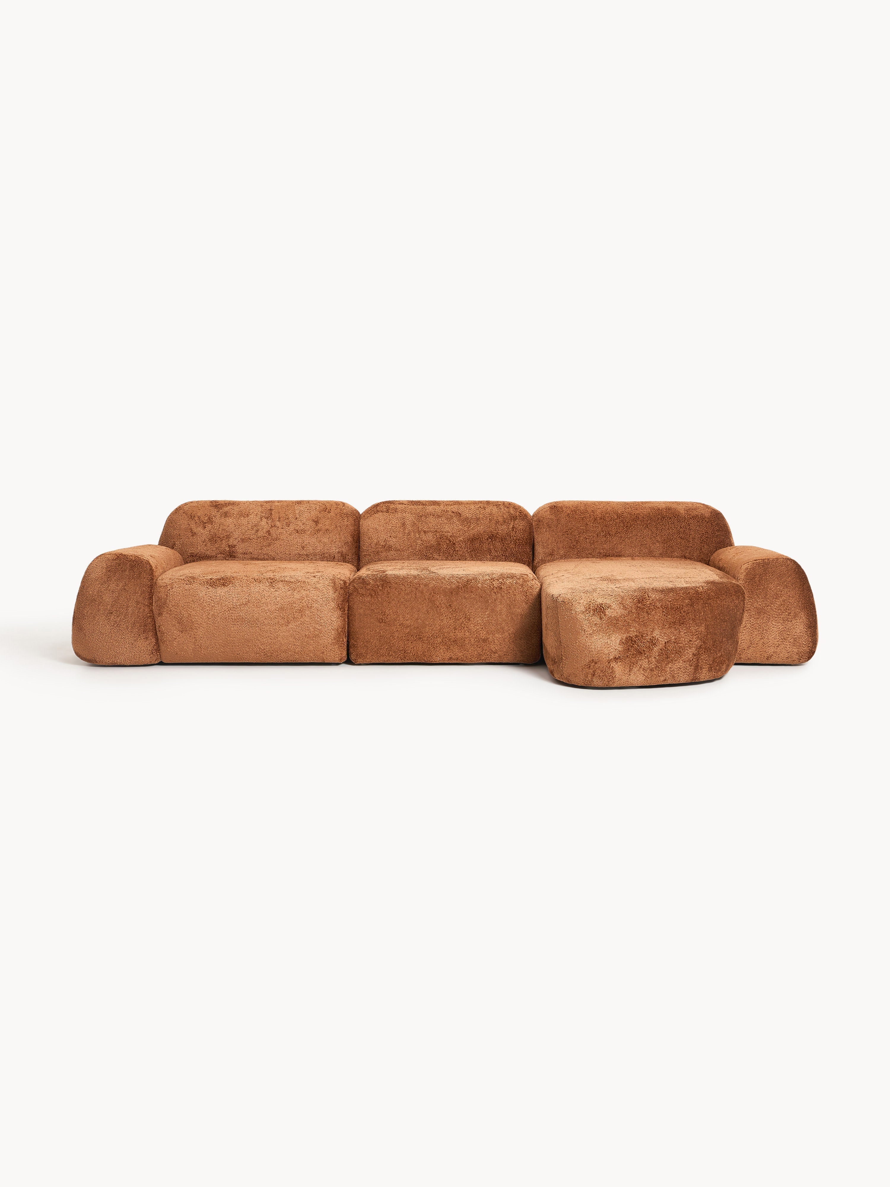 Wolke Modular Teddy Bouclé Corner Sofa (4-seater)