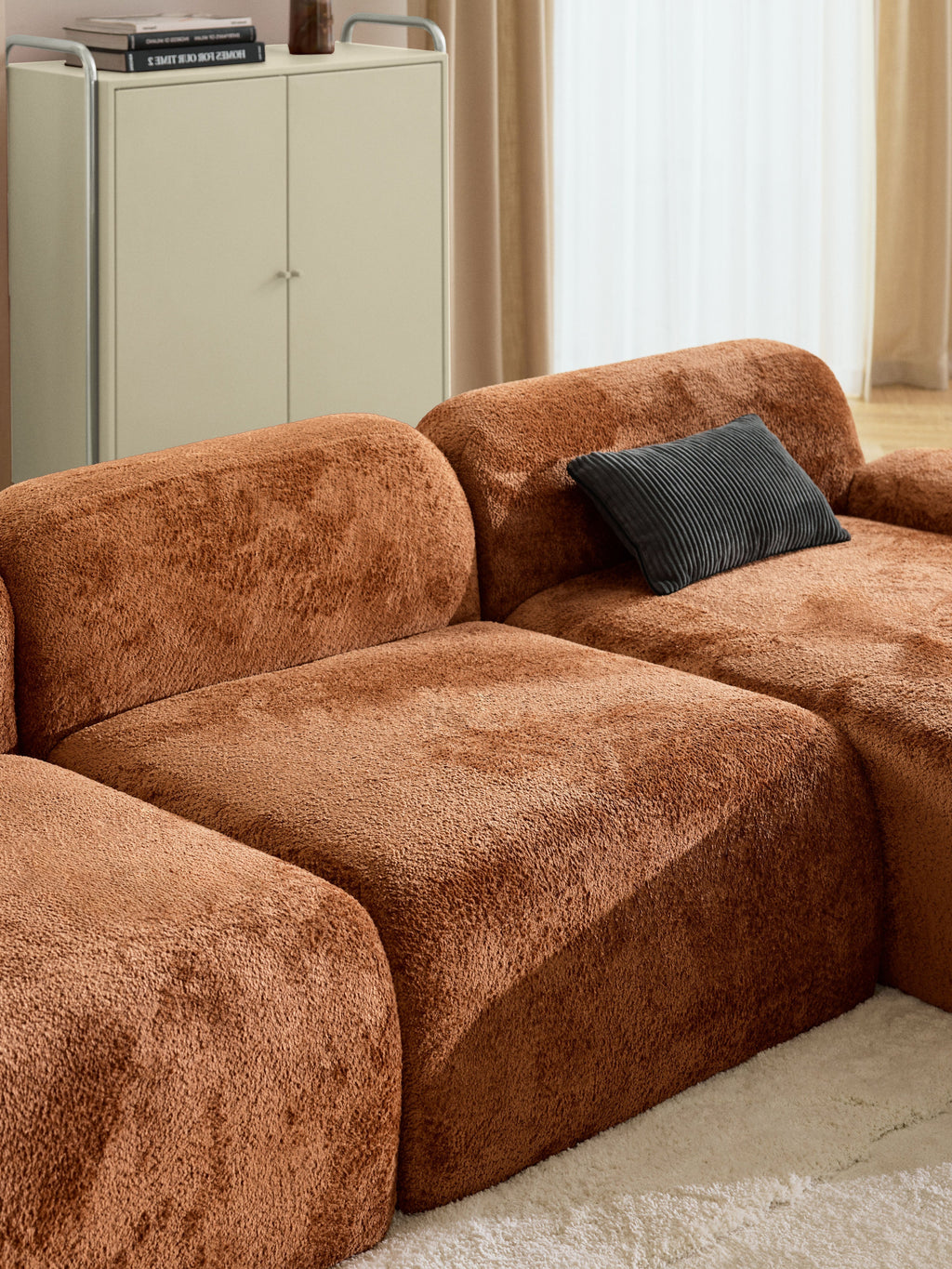 Wolke Modular Teddy Bouclé Corner Sofa (4-seater)