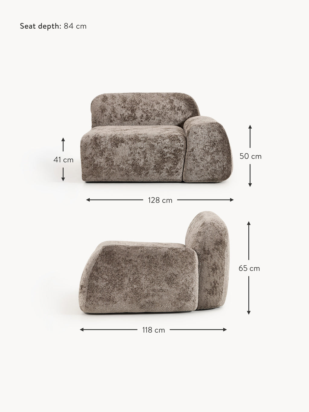 Wolke Teddy Bouclé Corner Module