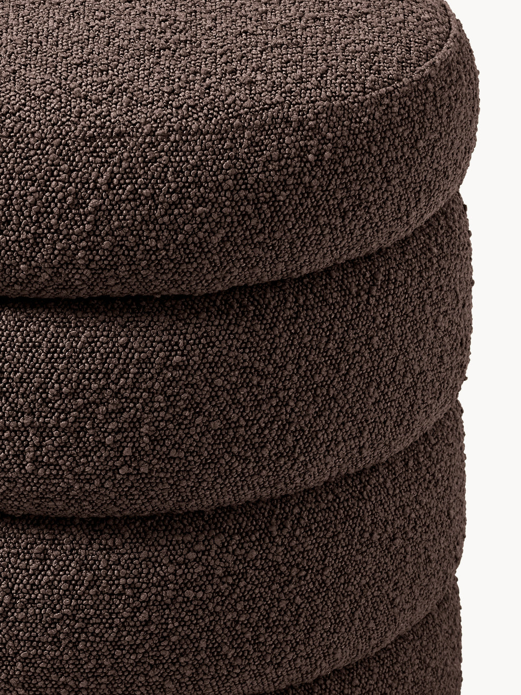 Alto Bouclé Upholstered Stool with Storage Space