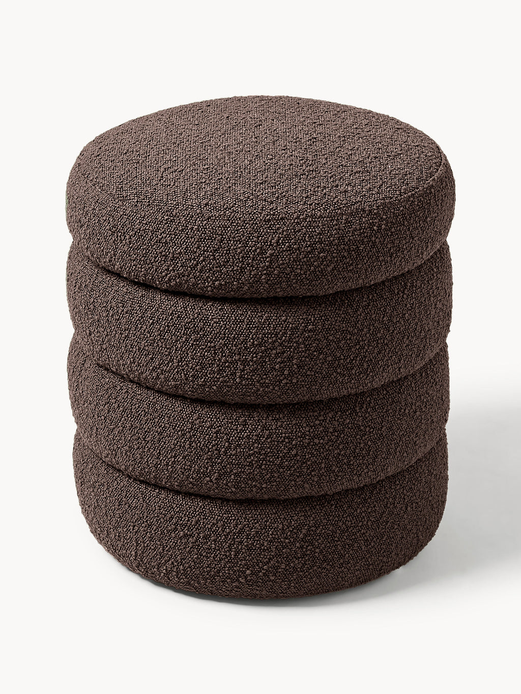 Alto Bouclé Upholstered Stool with Storage Space