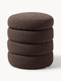Gallery image 1 - Bouclé Upholstered Stool Alto with Storage Space