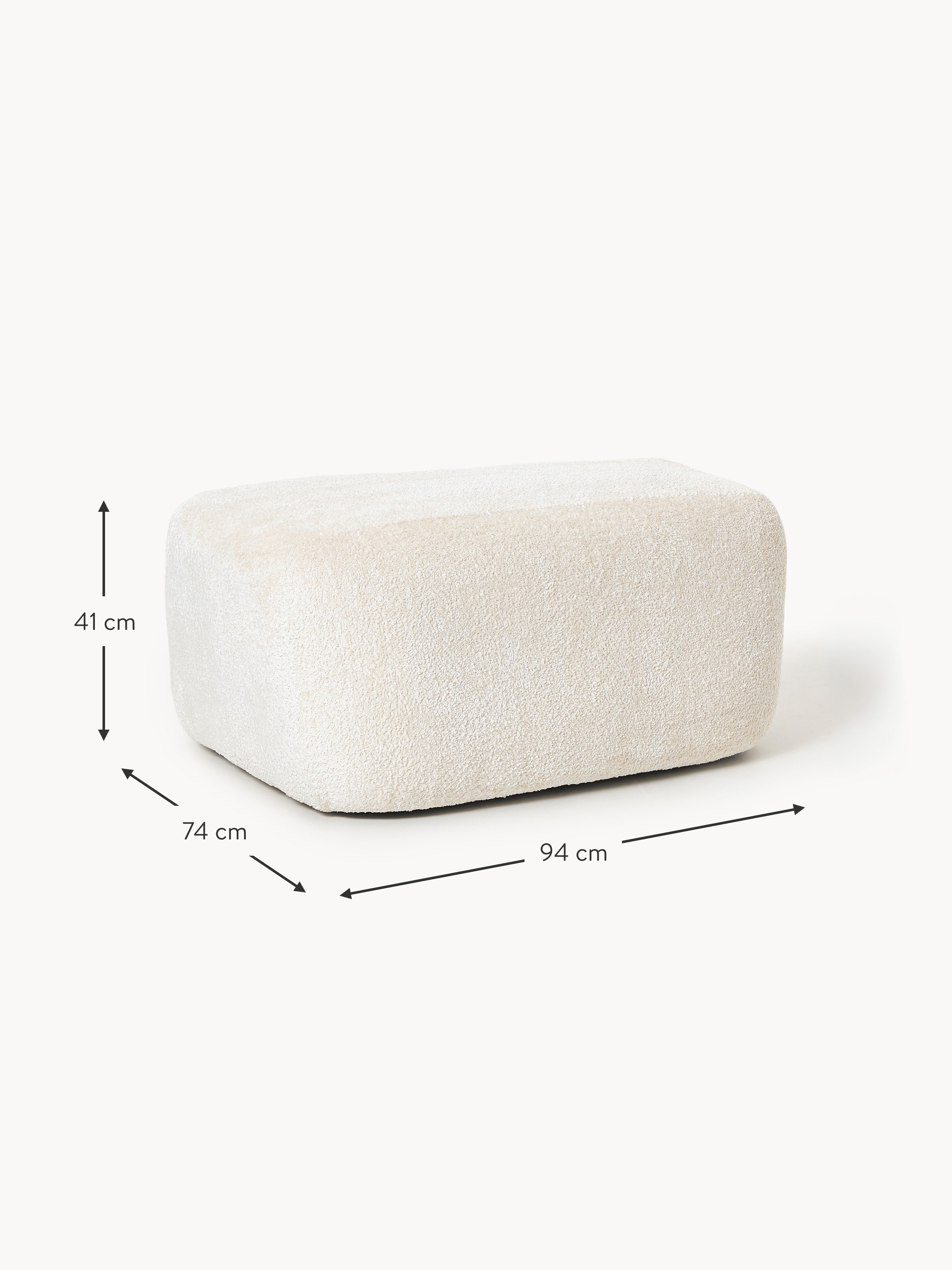 Wolke Large Teddy Bouclé Ottoman