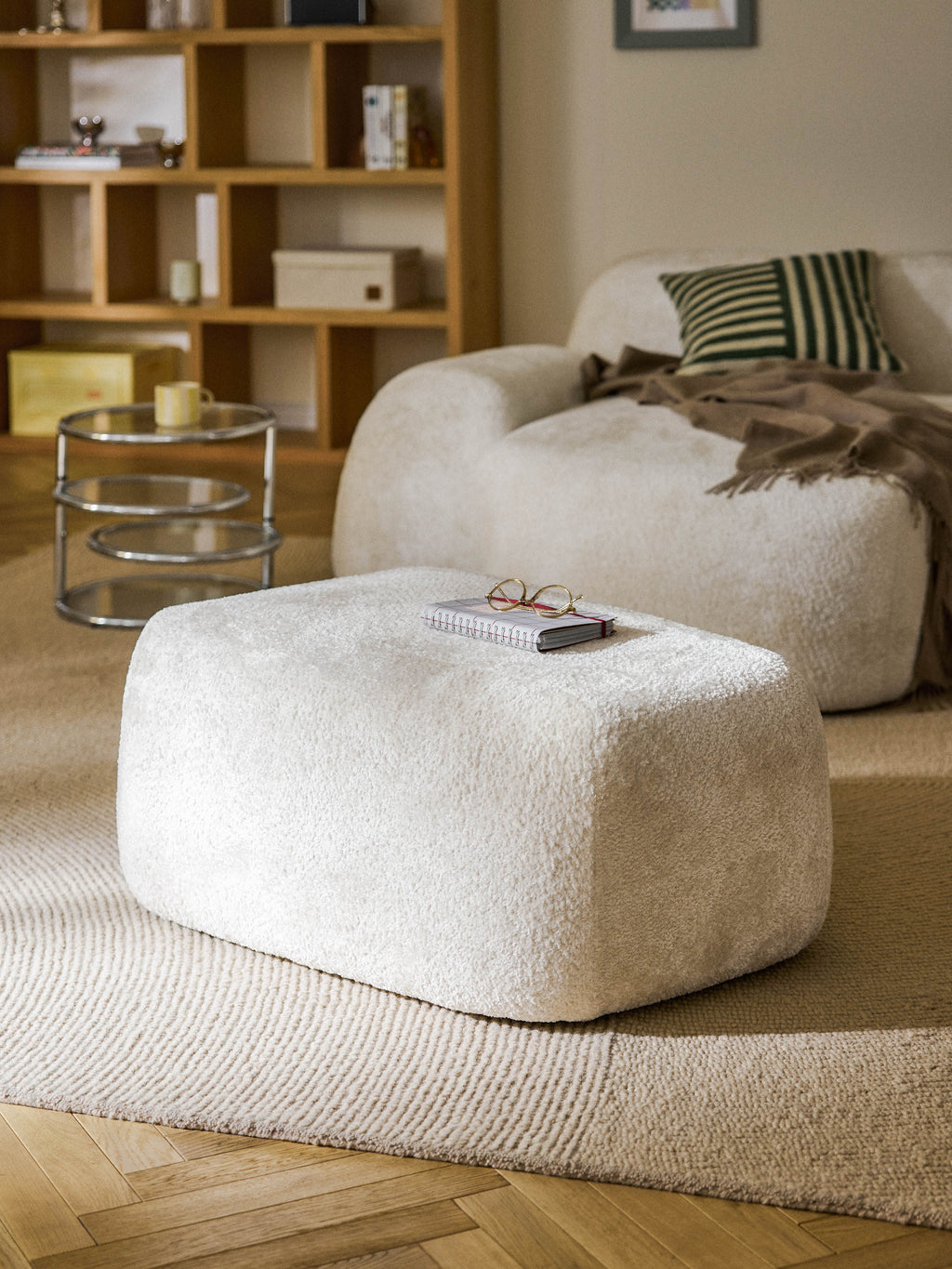 Wolke Large Teddy Bouclé Ottoman