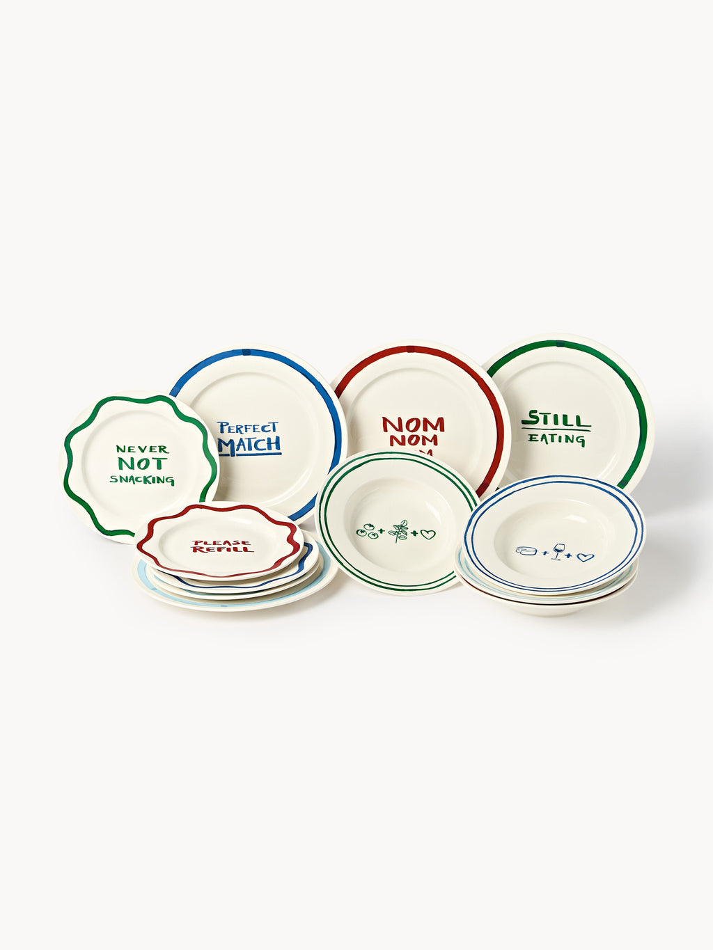 Gallery image 1 - Porcelain Tableware Set Tutti with Decorative Motif