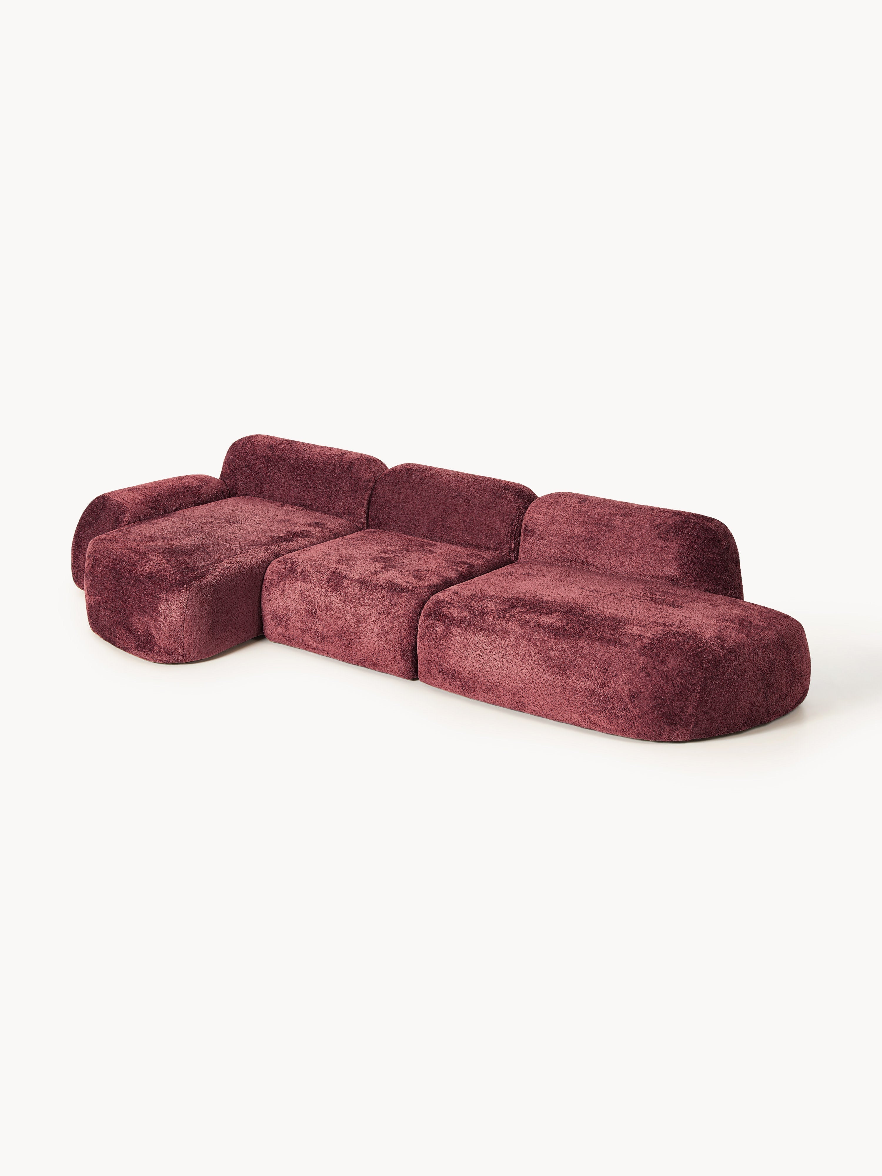 Wolke Modular Teddy Bouclé Corner Sofa (4-seater) with Chaise End