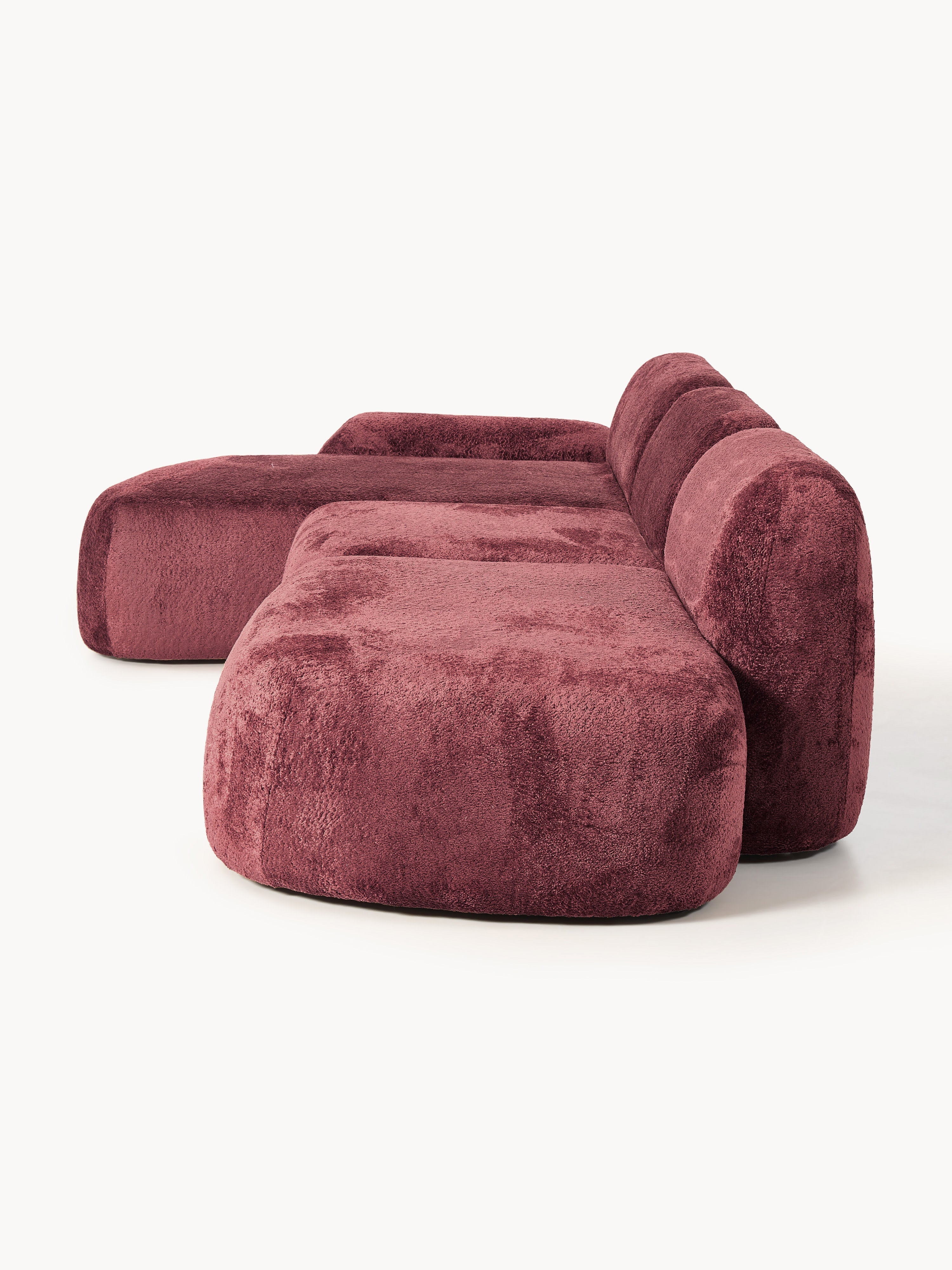 Wolke Modular Teddy Bouclé Corner Sofa (4-seater) with Chaise End