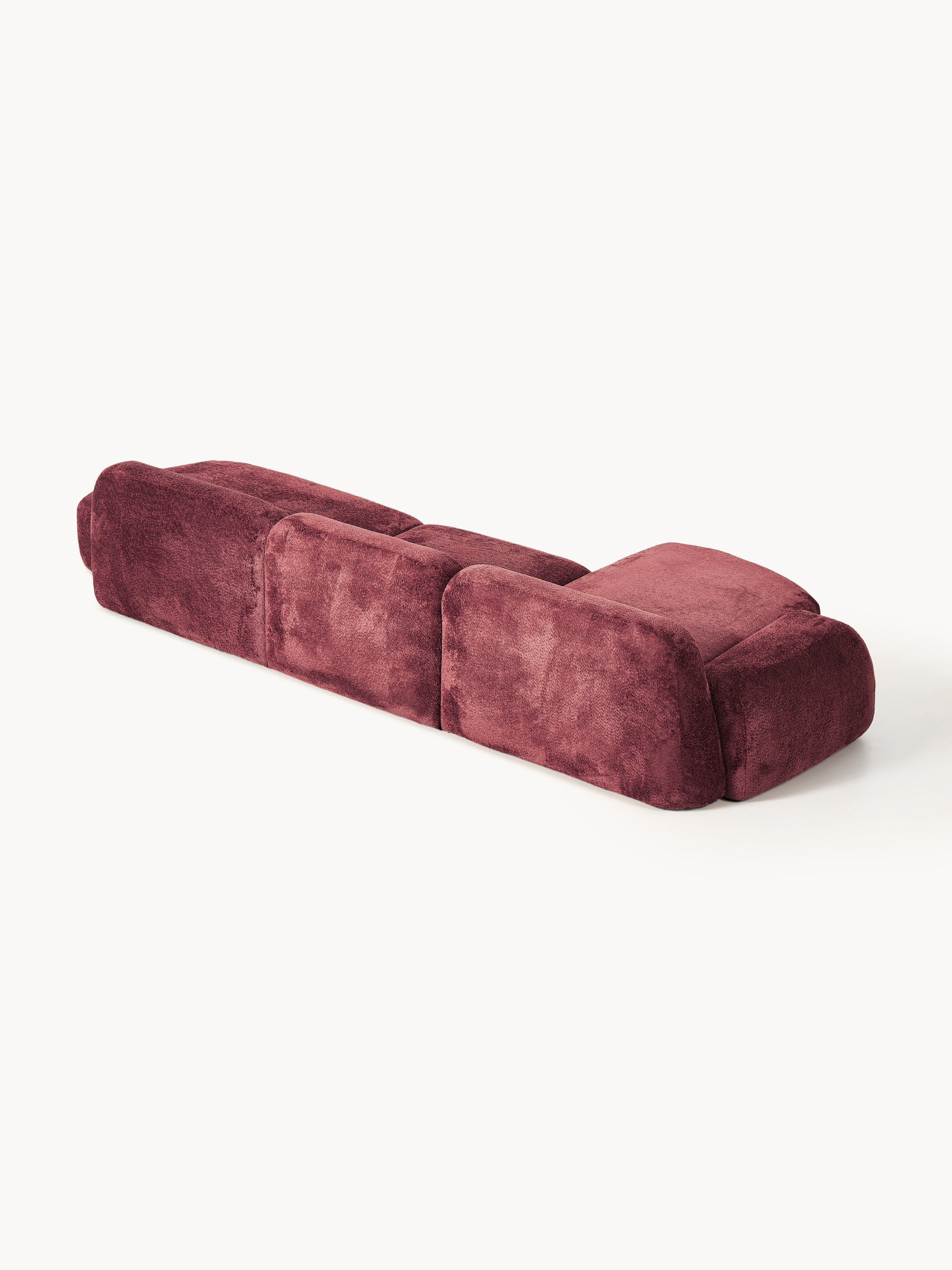 Wolke Modular Teddy Bouclé Corner Sofa (4-seater) with Chaise End