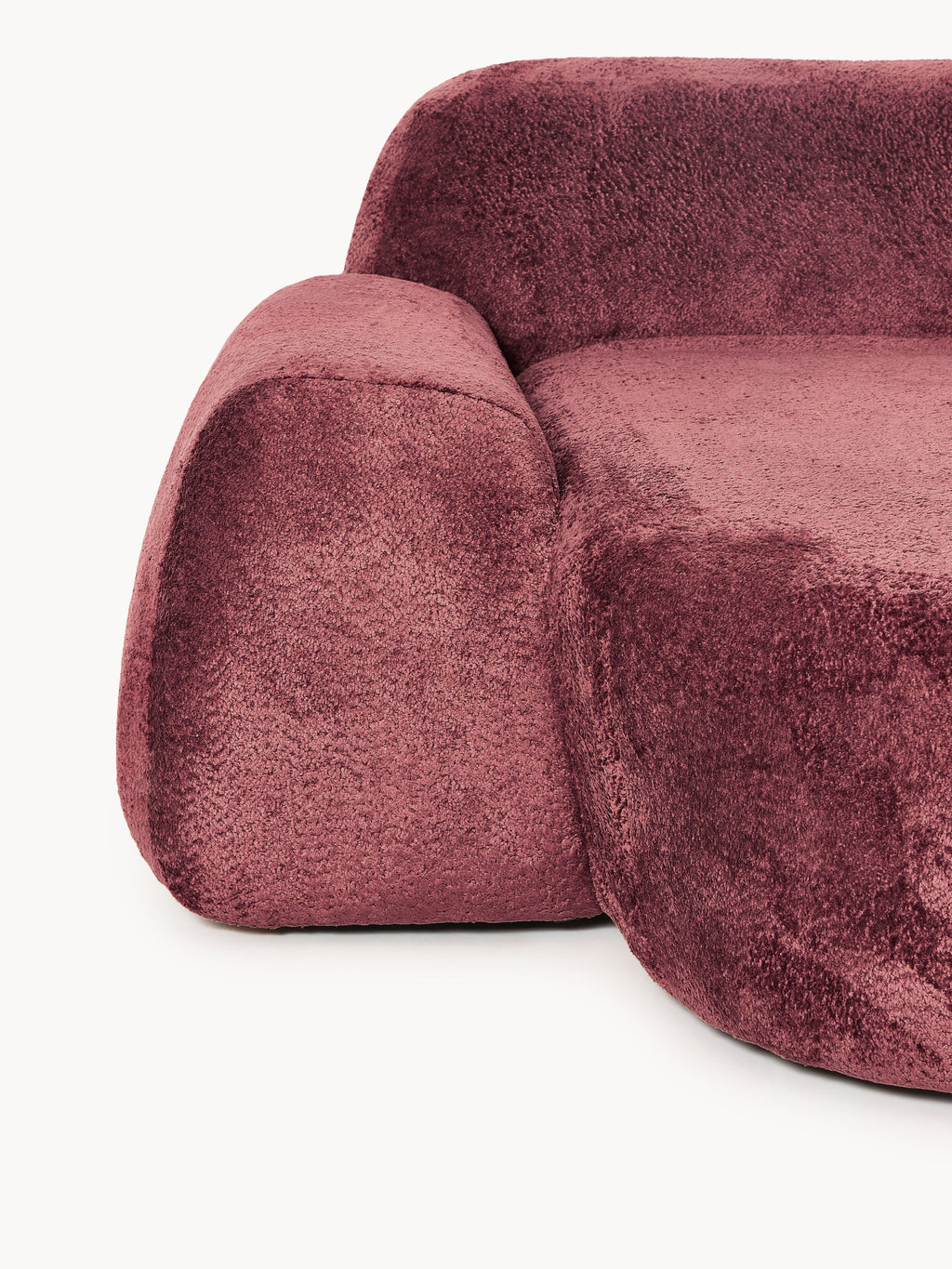 Wolke Modular Teddy Bouclé Corner Sofa (4-seater) with Chaise End