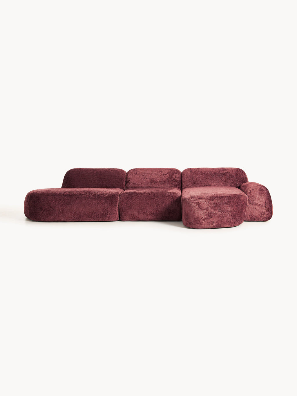 Wolke Modular Teddy Bouclé Corner Sofa (4-seater) with Chaise End