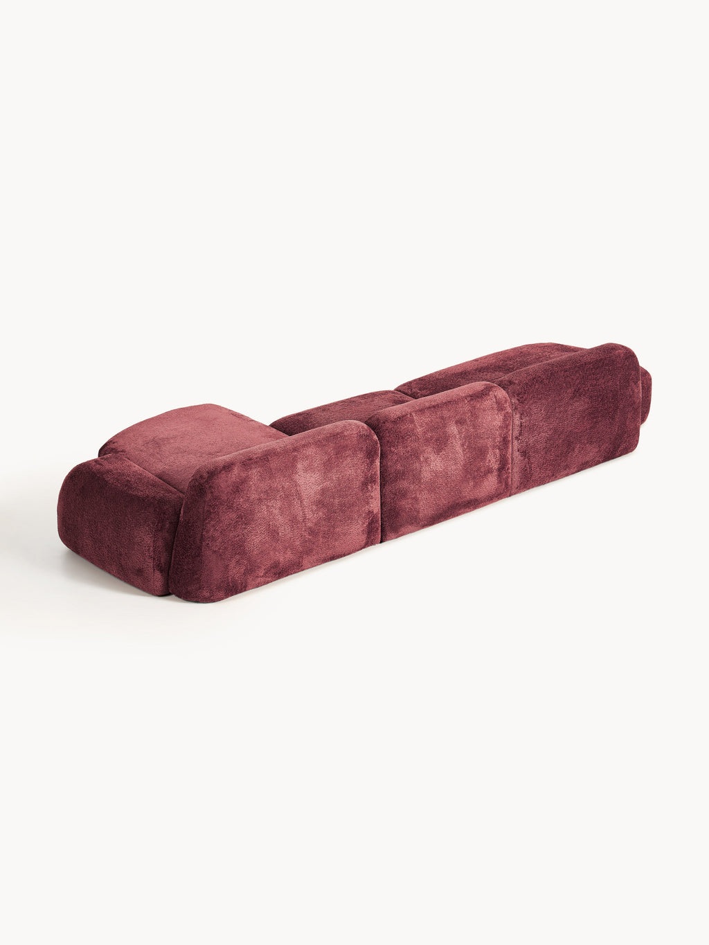 Wolke Modular Teddy Bouclé Corner Sofa (4-seater) with Chaise End