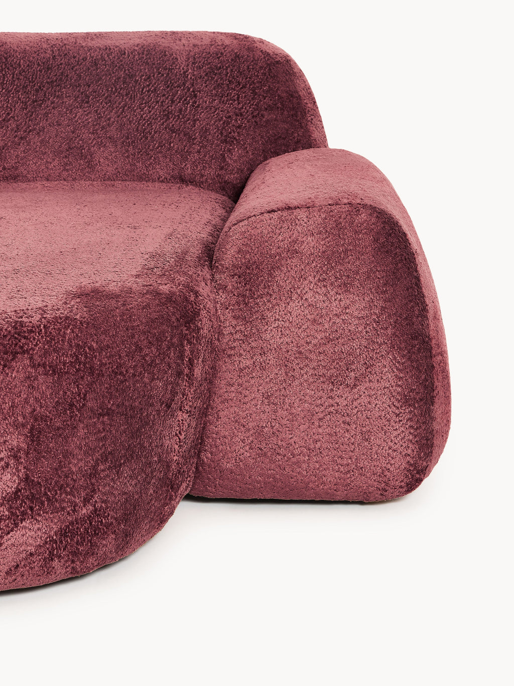 Wolke Modular Teddy Bouclé Corner Sofa (4-seater) with Chaise End