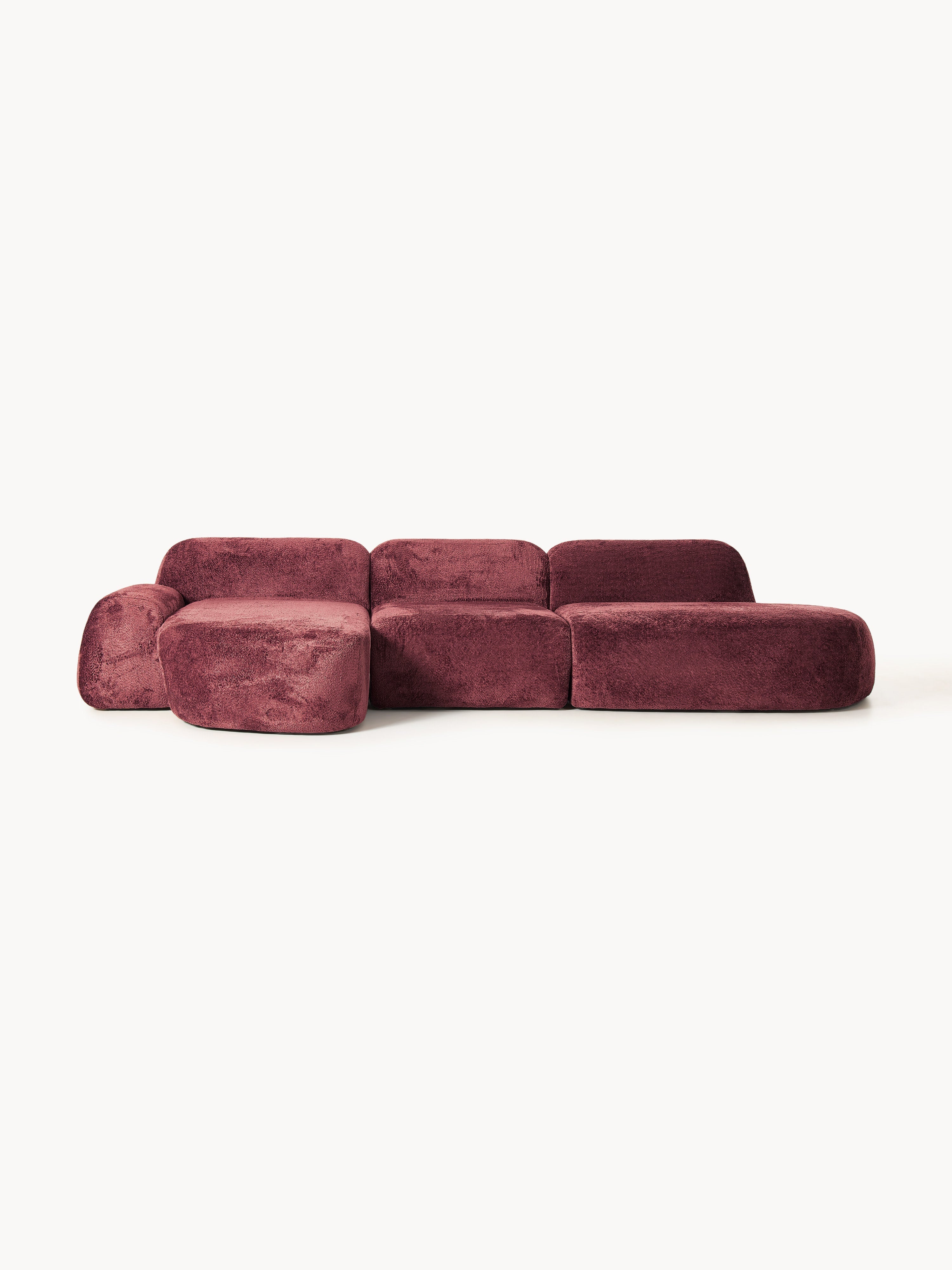 Wolke Modular Teddy Bouclé Corner Sofa (4-seater) with Chaise End
