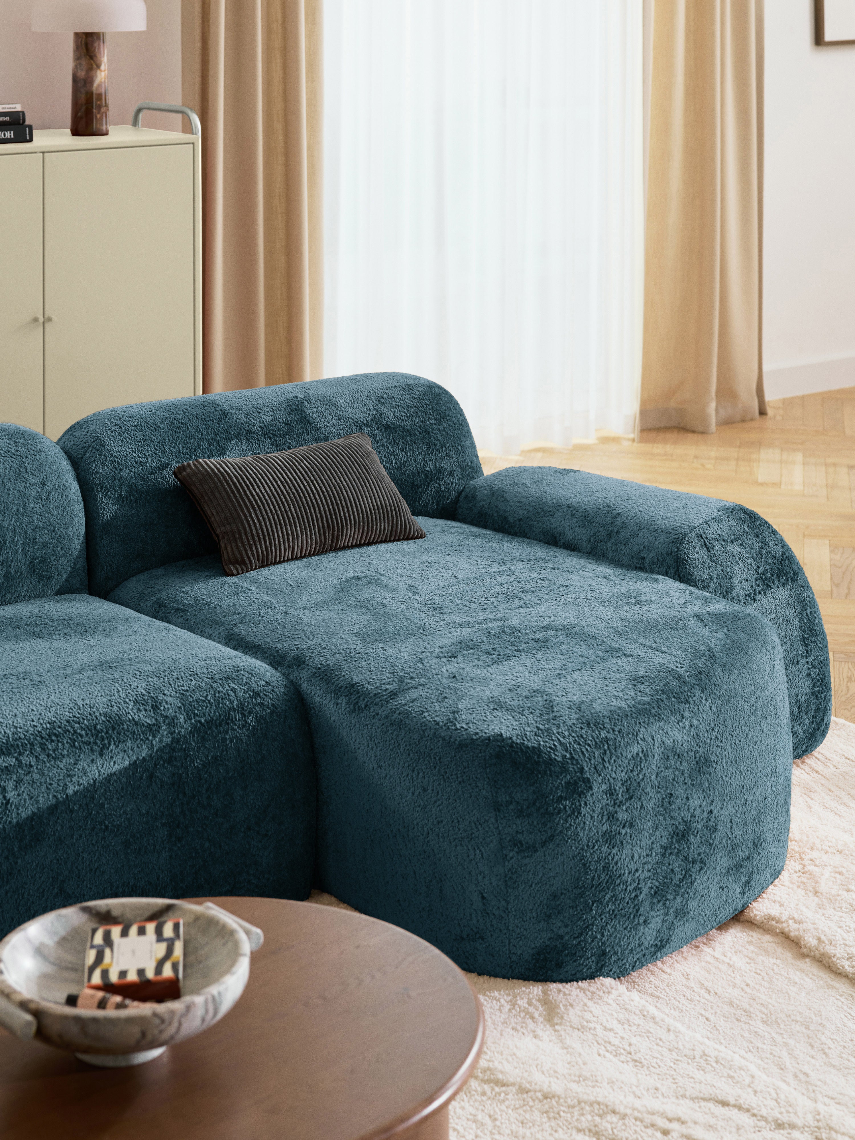 Wolke Teddy Bouclé Chaise Corner Module