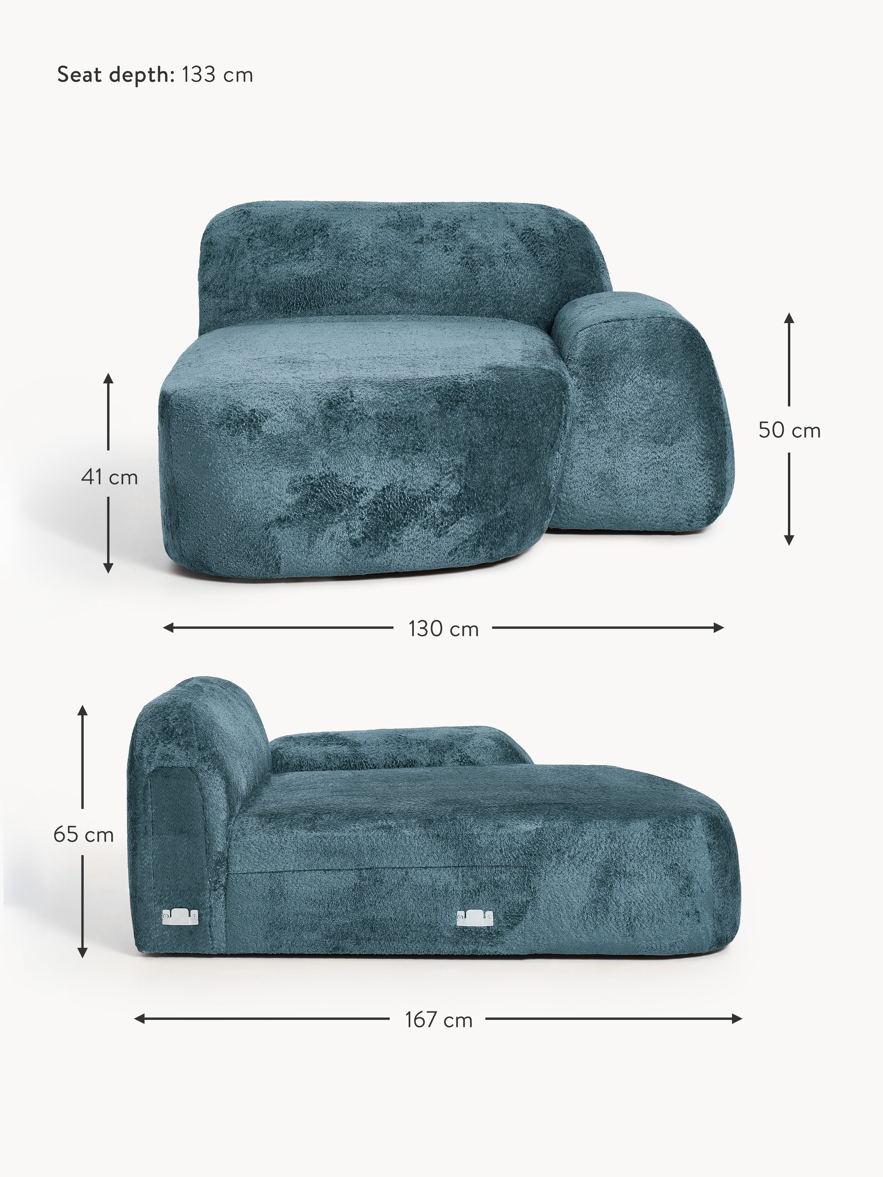 Wolke Teddy Bouclé Chaise Corner Module