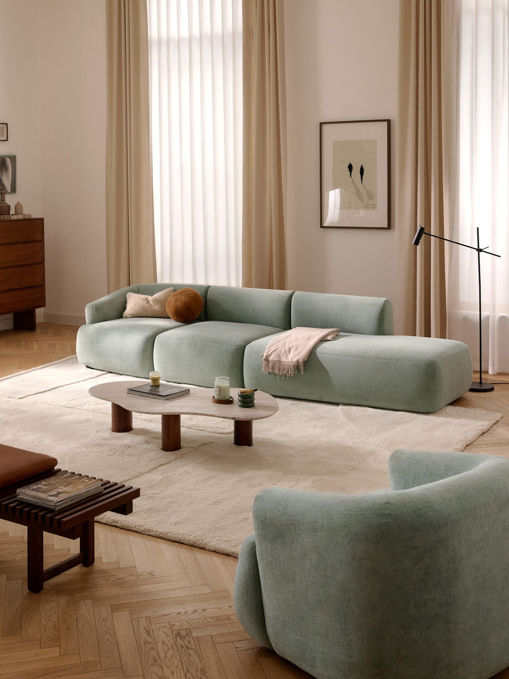 Sofia Modular Ottoman (4-seater)