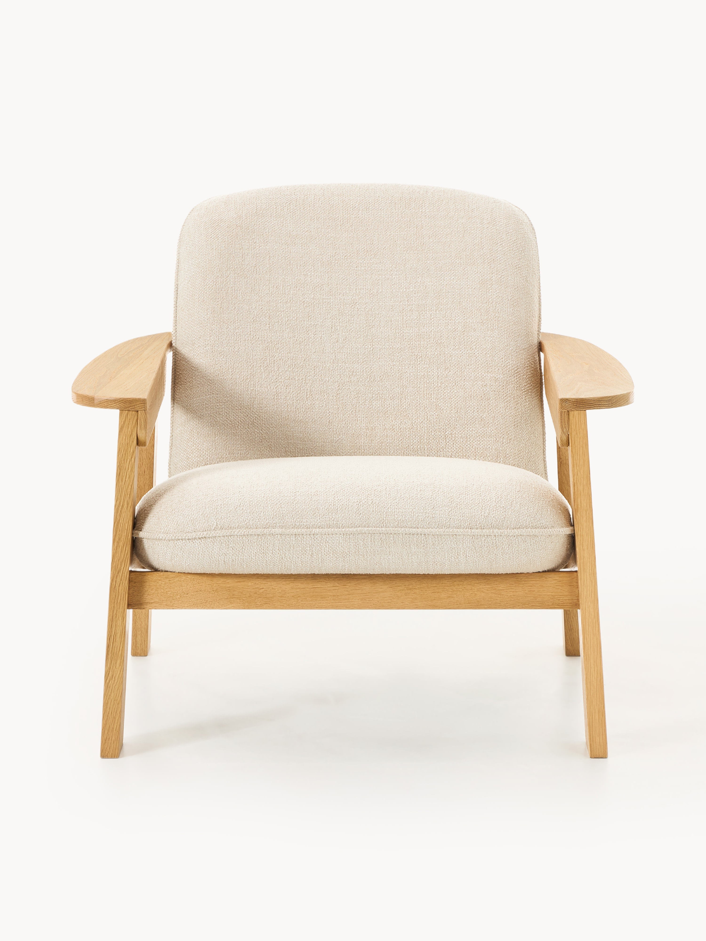 Steve Oak Wood Lounge Armchair