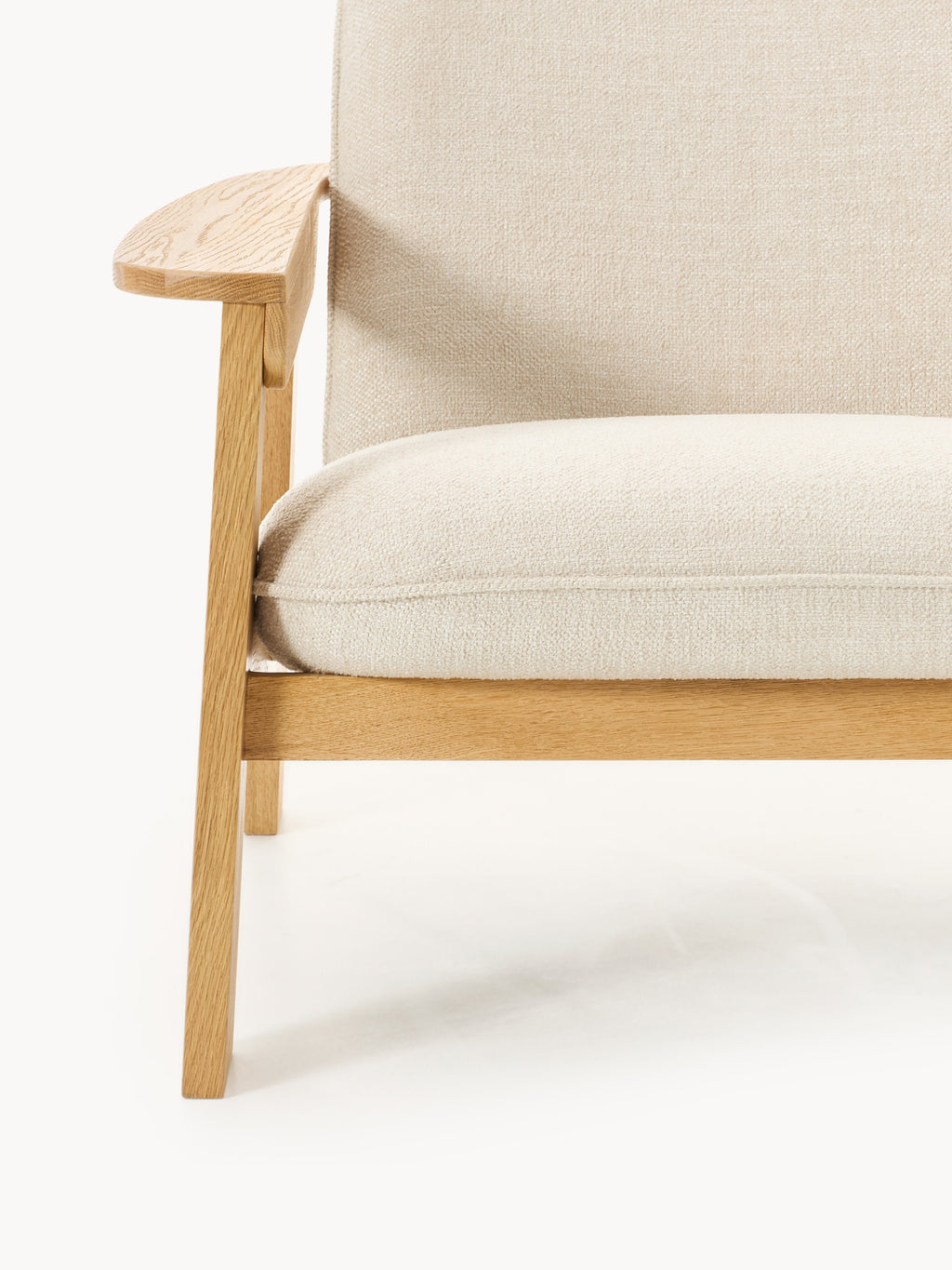 Steve Oak Wood Lounge Armchair