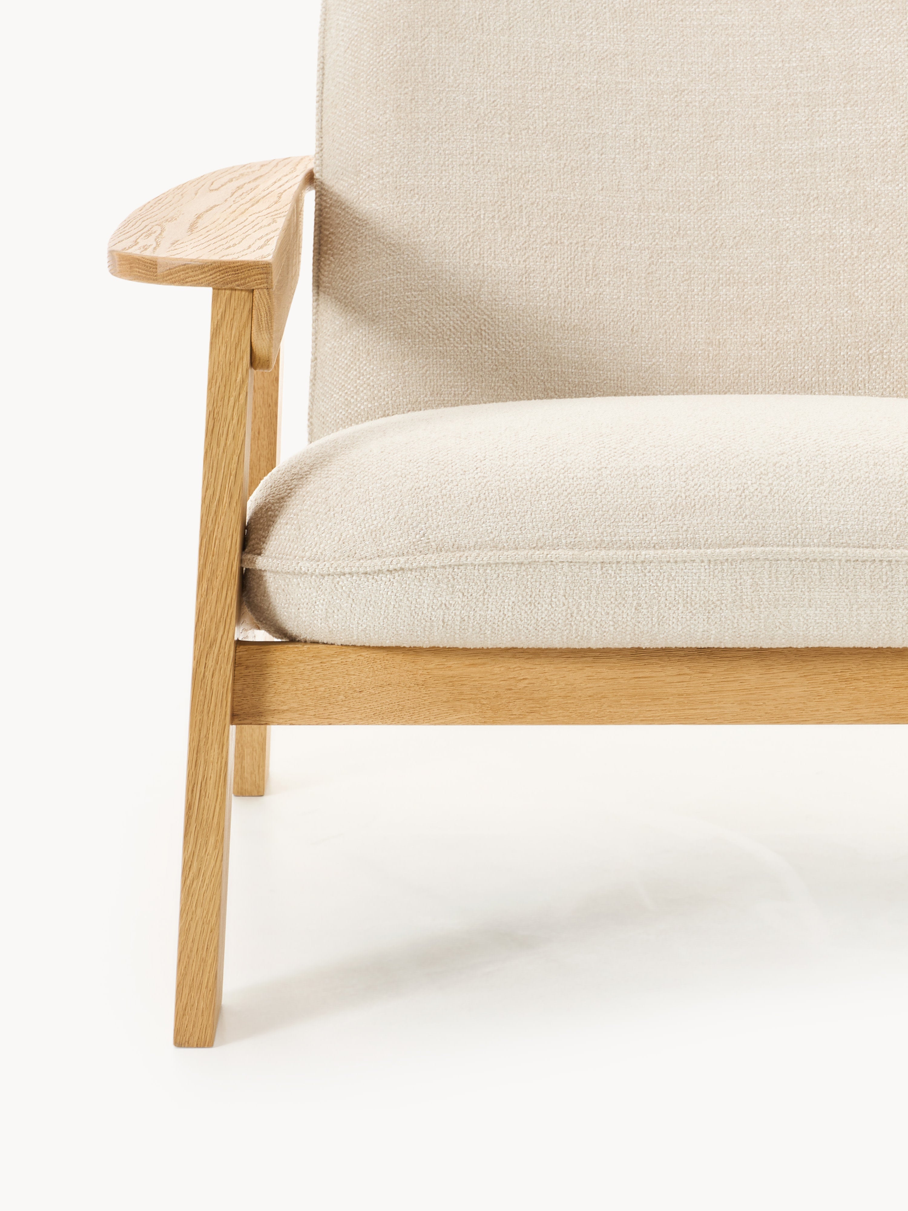 Steve Oak Wood Lounge Armchair