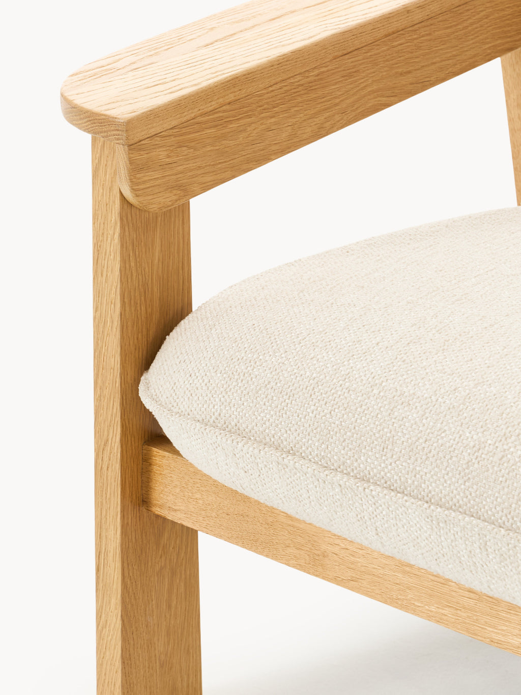 Steve Oak Wood Lounge Armchair