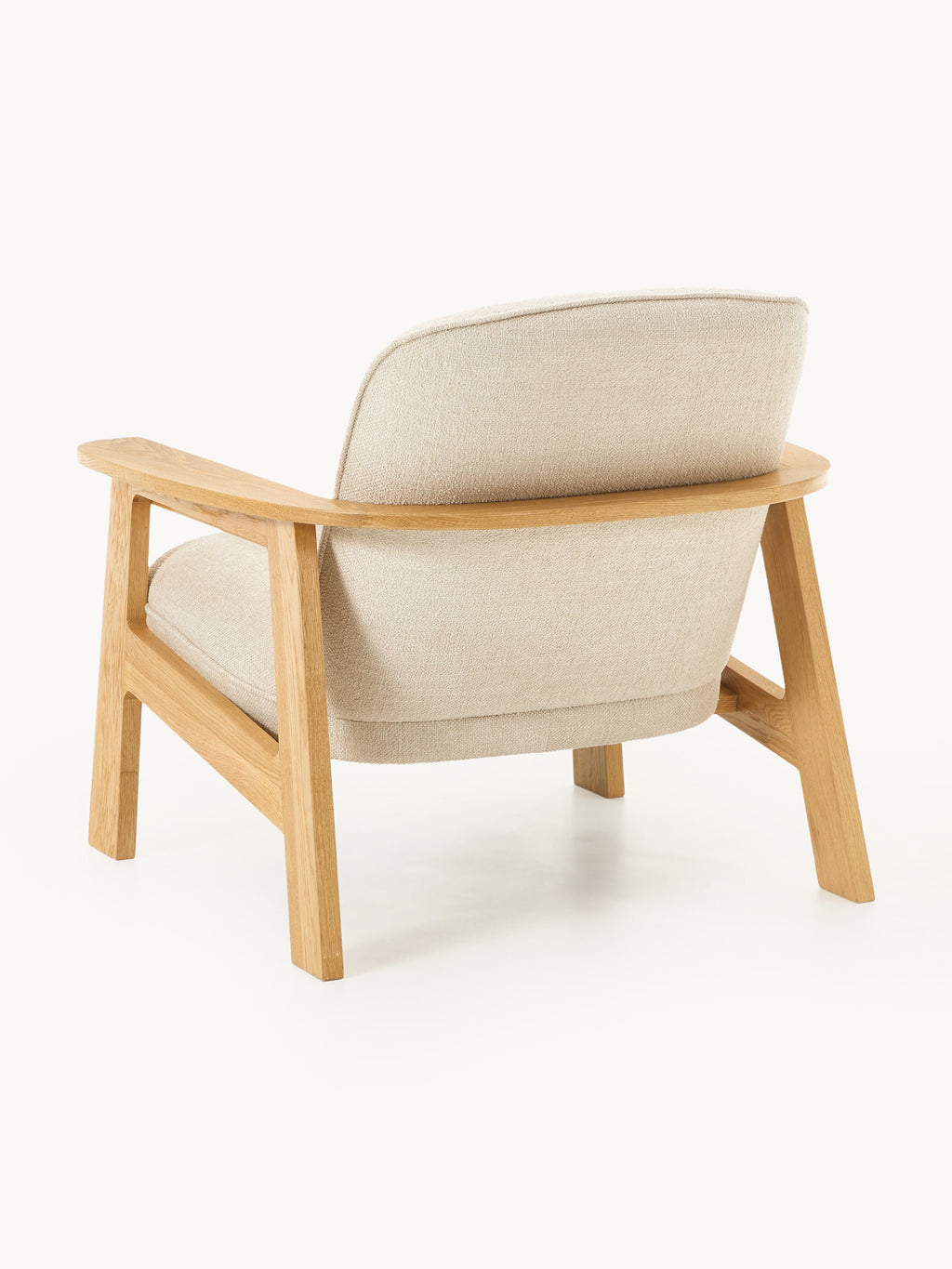 Steve Oak Wood Lounge Armchair