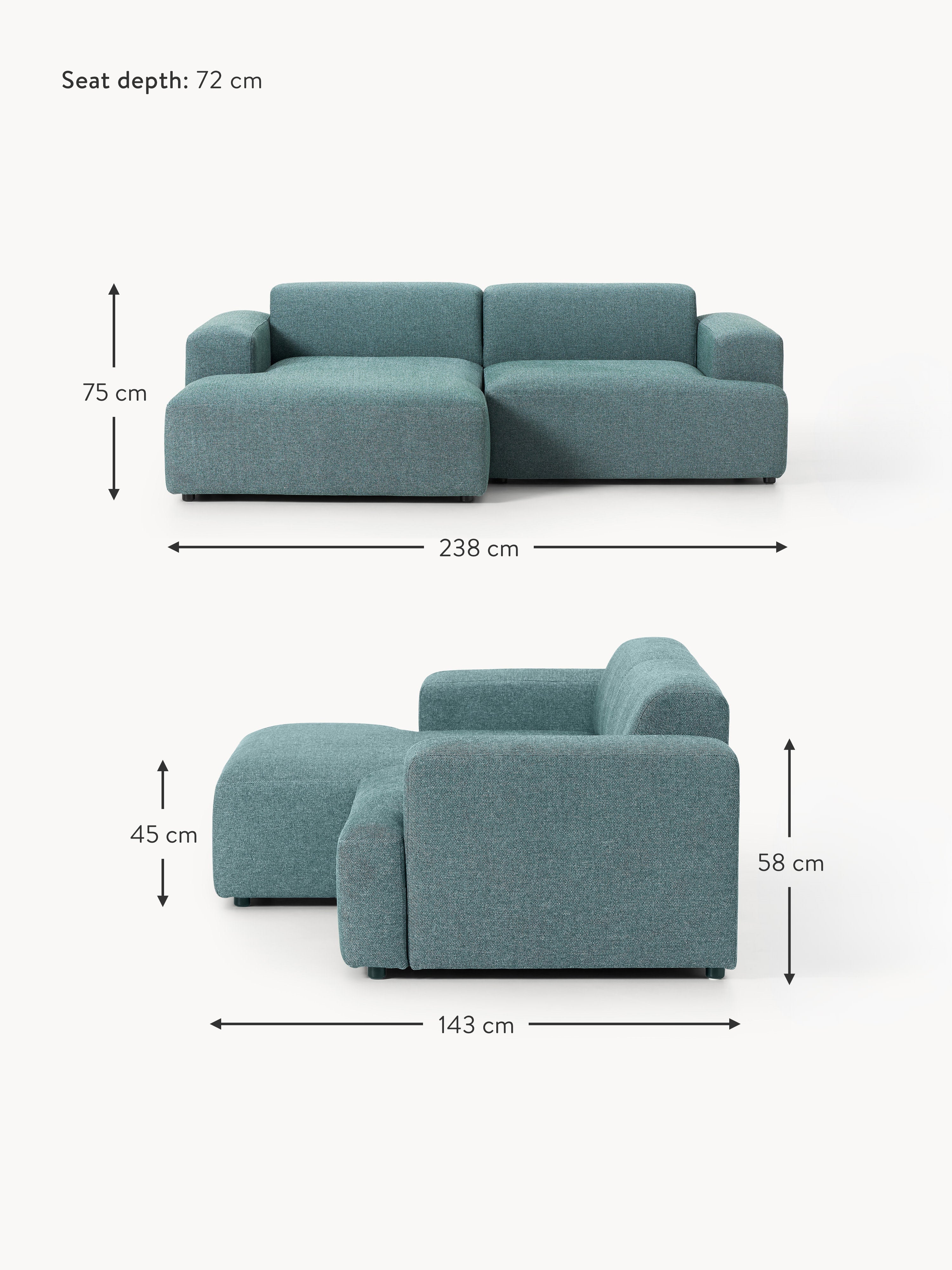 Melva Corner Sofa (3-seater)
