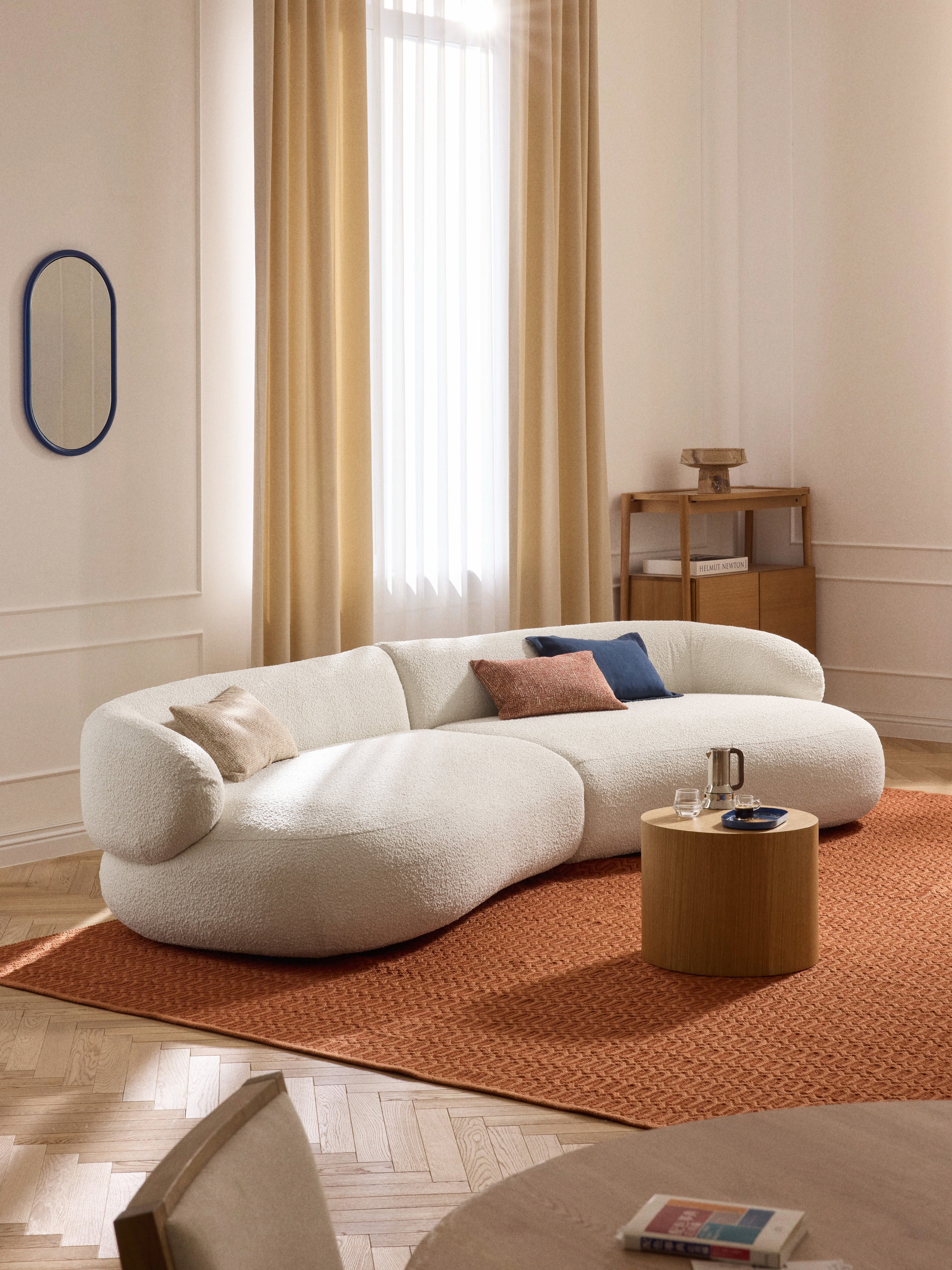 Alba Bouclé Sofa (4-seater)