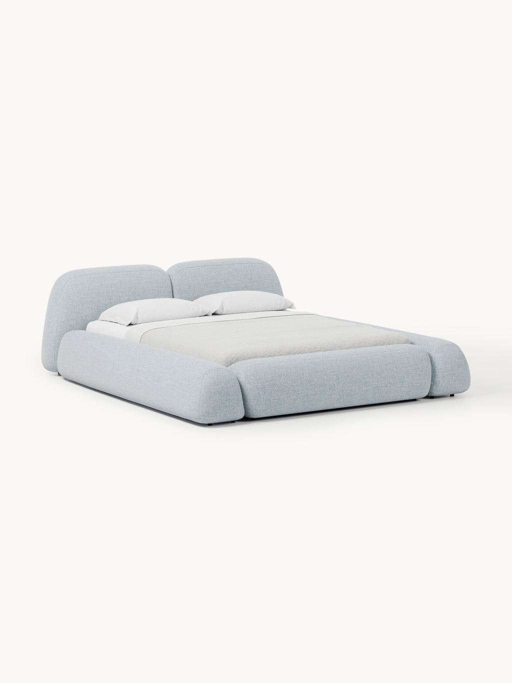 Gallery image 1 - Upholstered Bouclé Bed Wolke