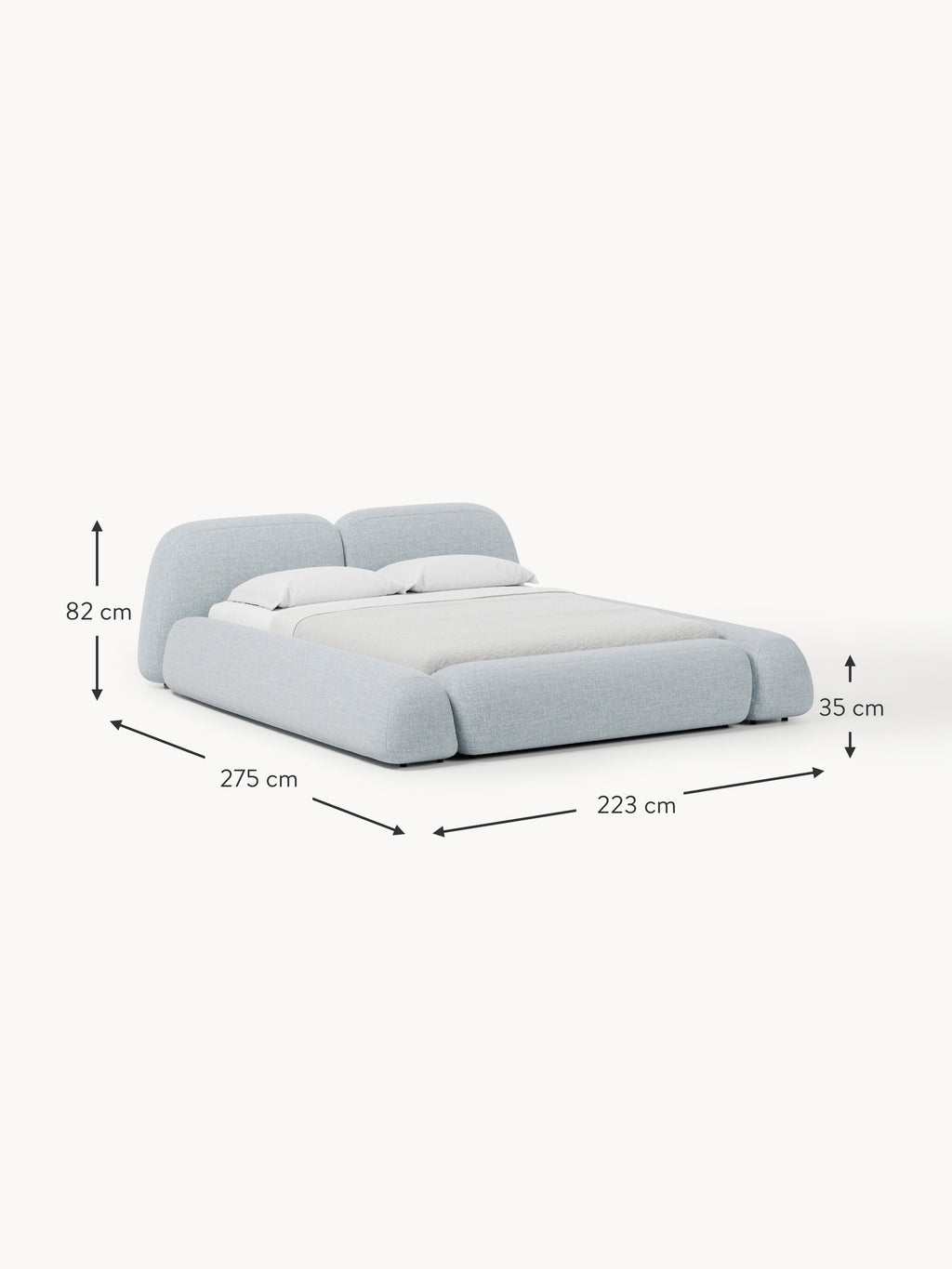 Wolke Upholstered Bouclé Bed