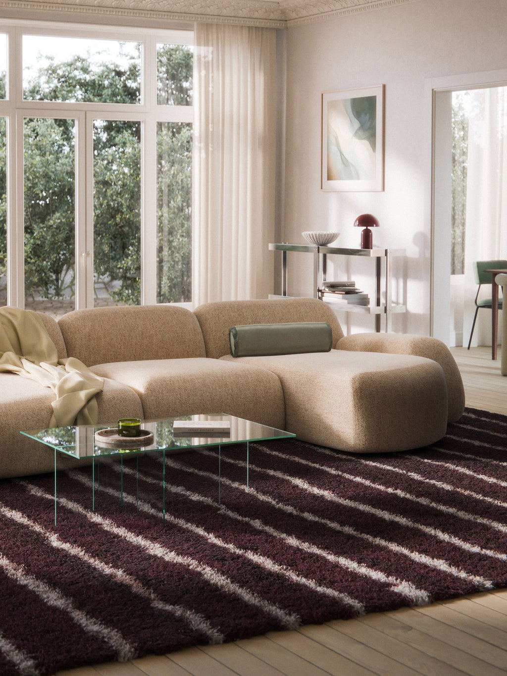 Wolke Bouclé Chaise Corner Module