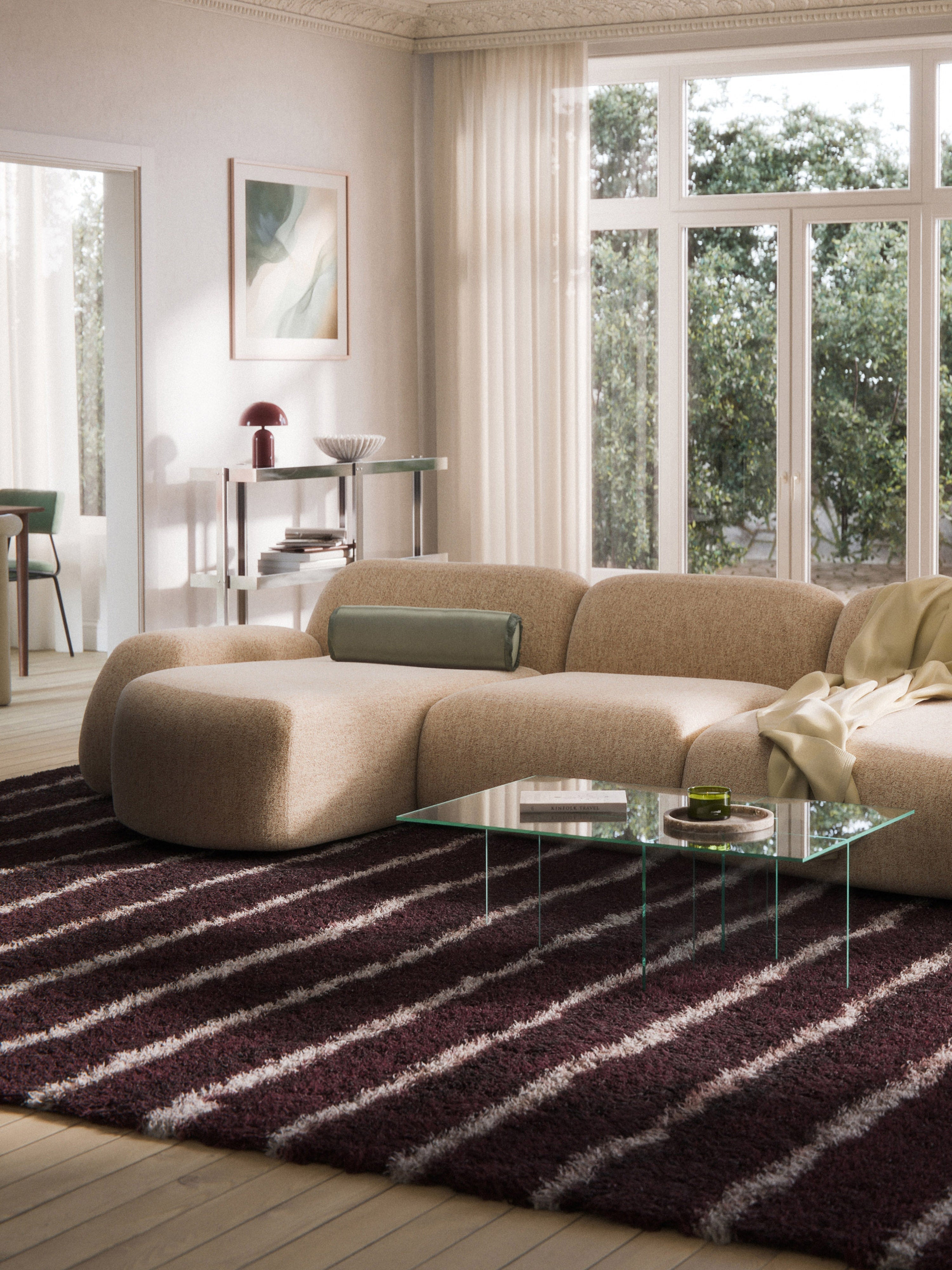 Wolke Bouclé Chaise Corner Module