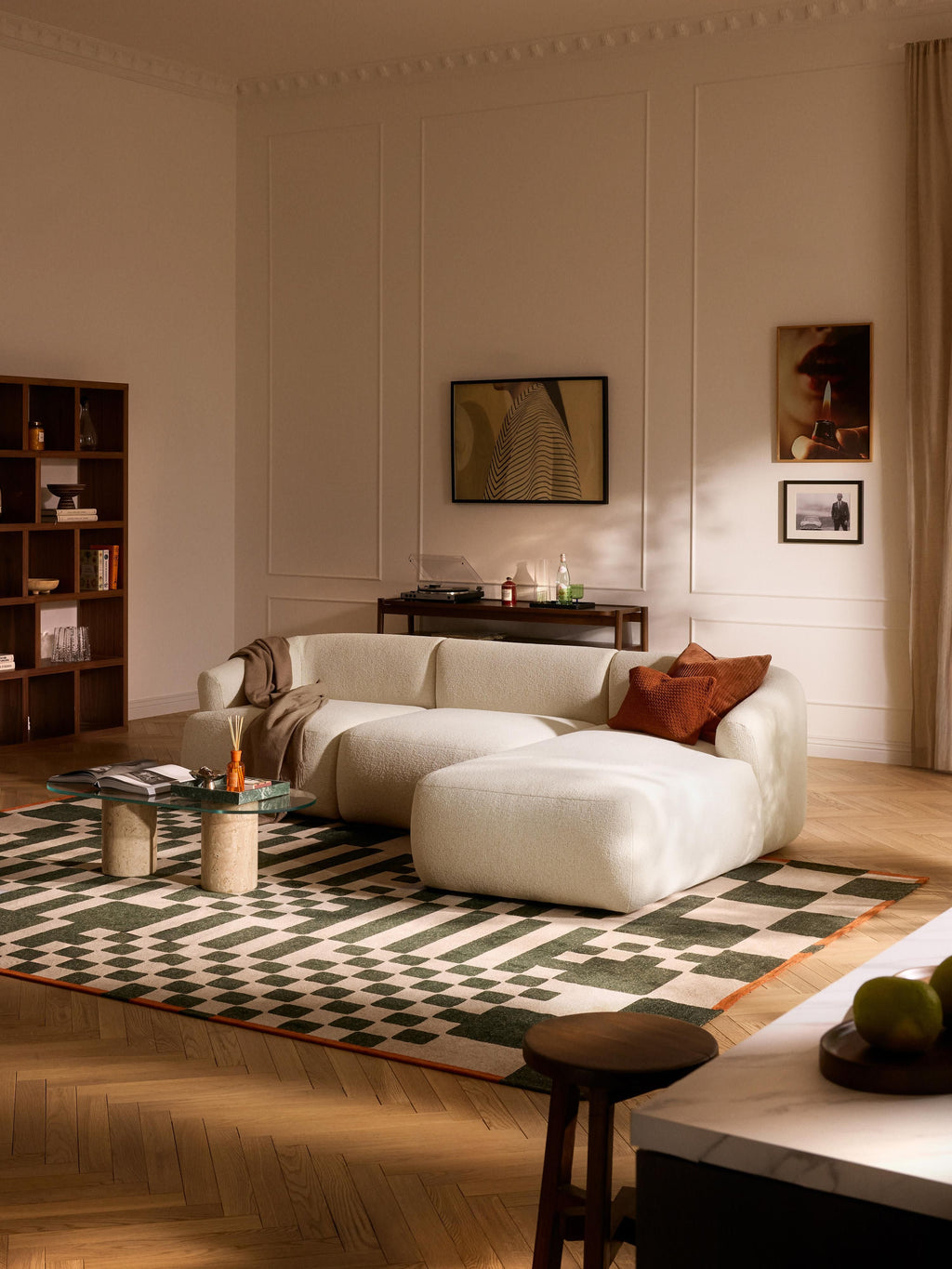Sofia Modular Bouclé Corner Sofa (4-seater)