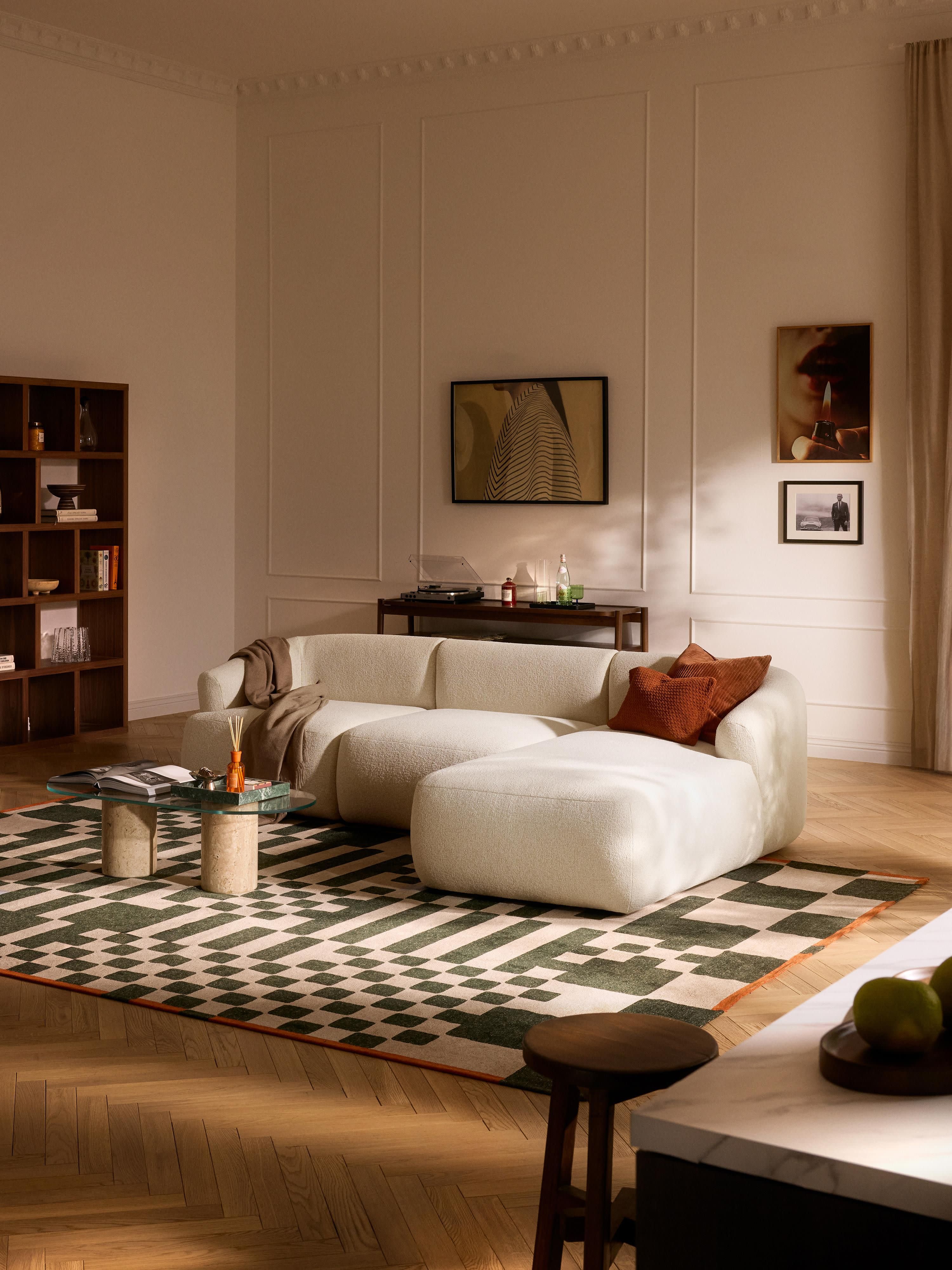 Sofia Modular Bouclé Corner Sofa (4-seater)