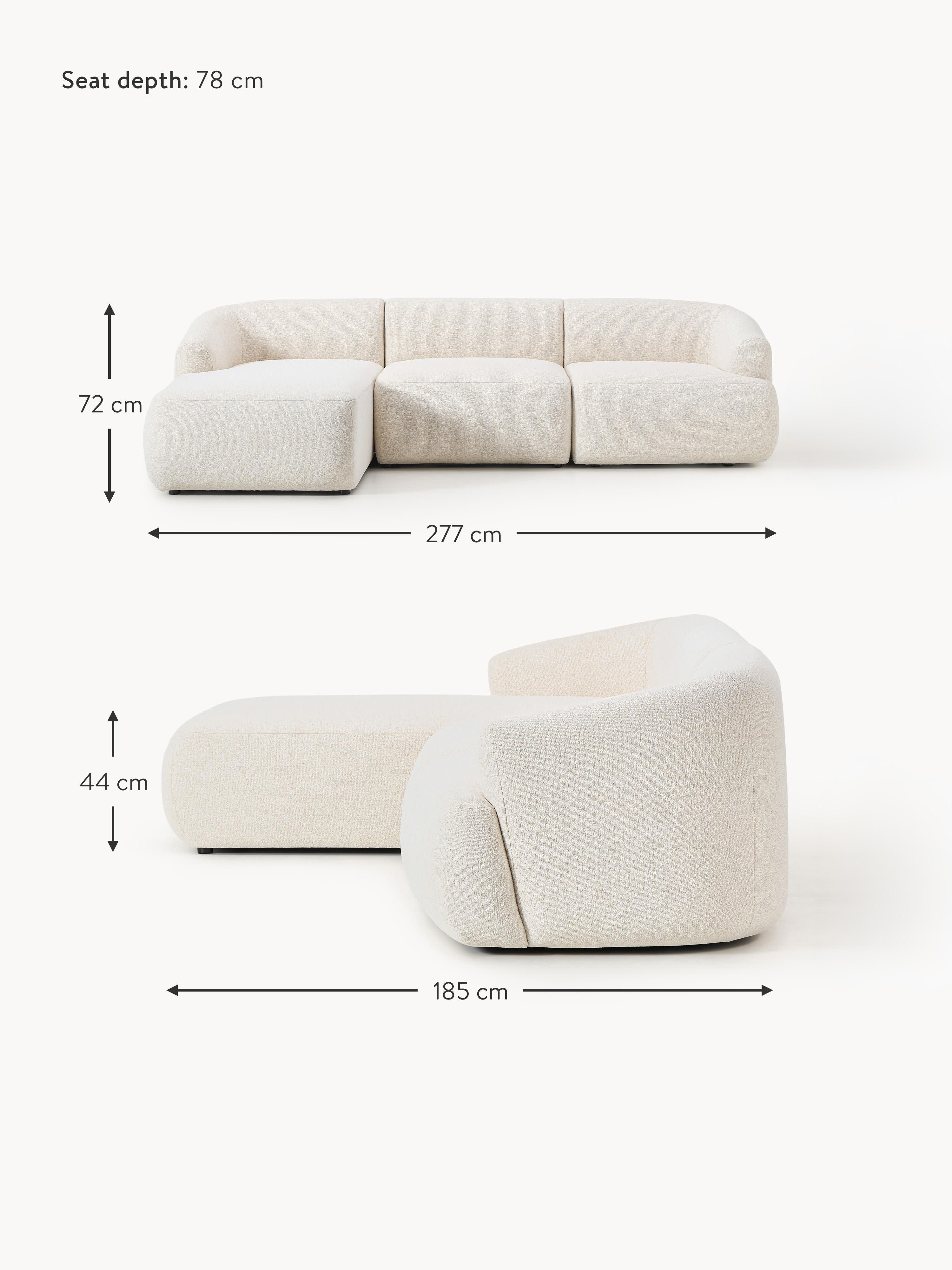 Sofia Modular Bouclé Corner Sofa (4-seater)