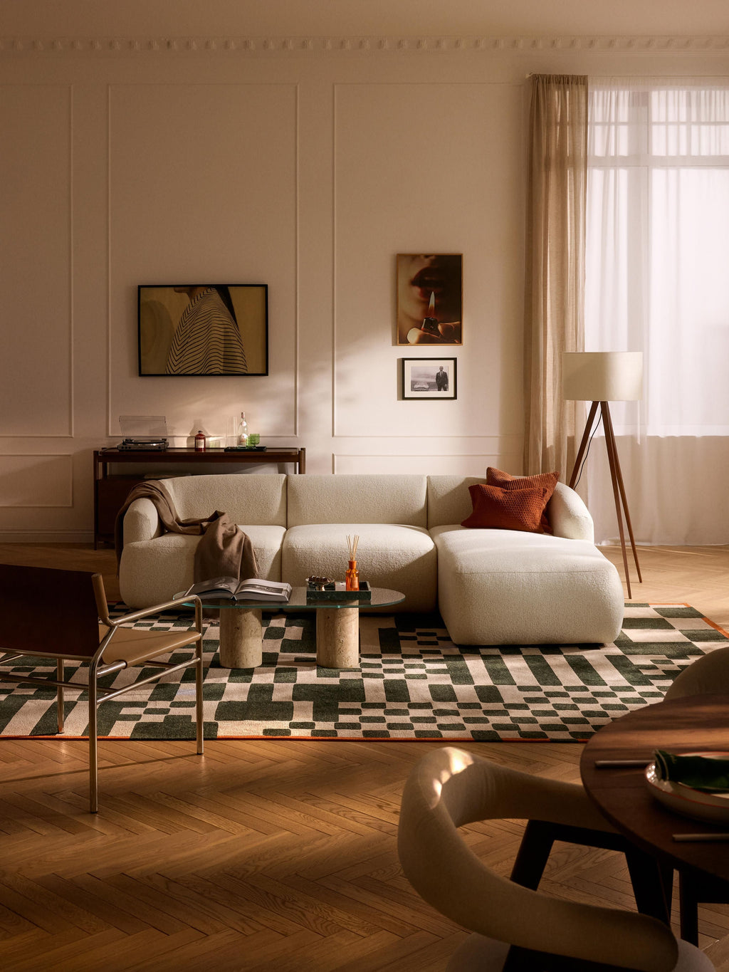 Sofia Modular Bouclé Corner Sofa (4-seater)