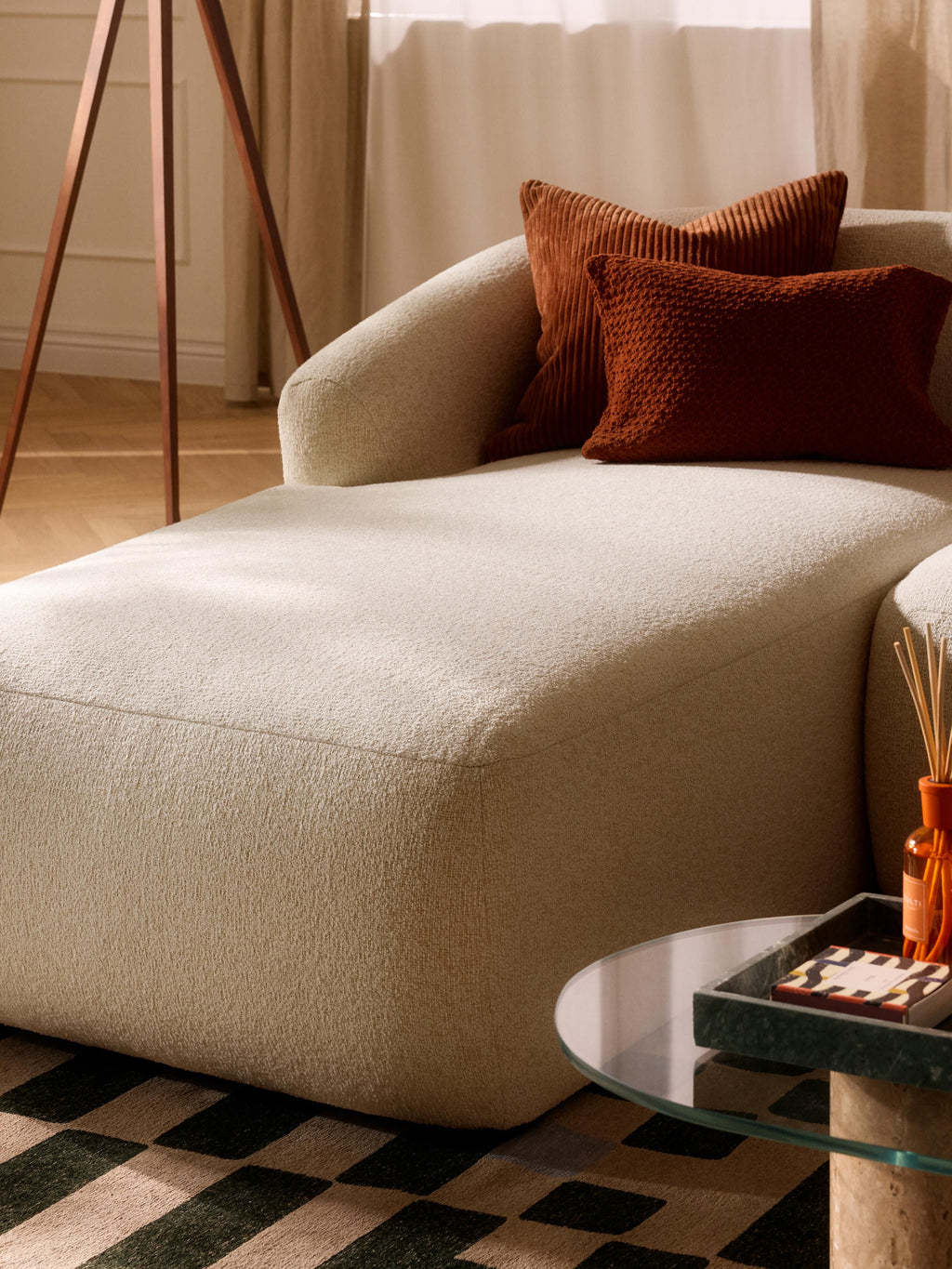 Sofia Modular Bouclé Corner Sofa (4-seater)