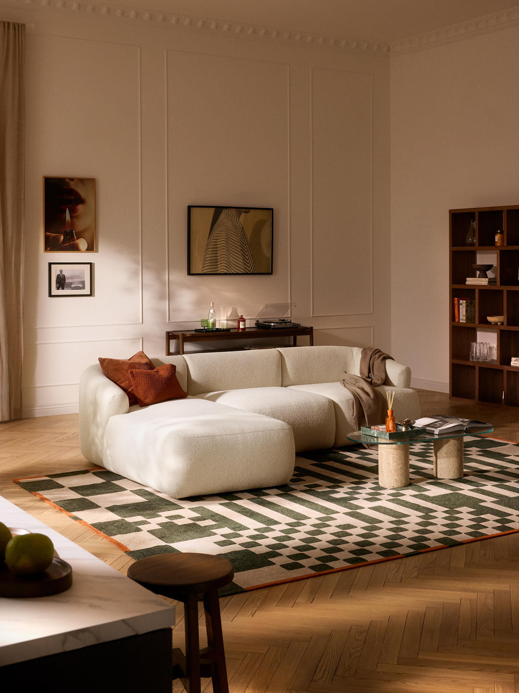 Sofia Modular Bouclé Corner Sofa (4-seater)