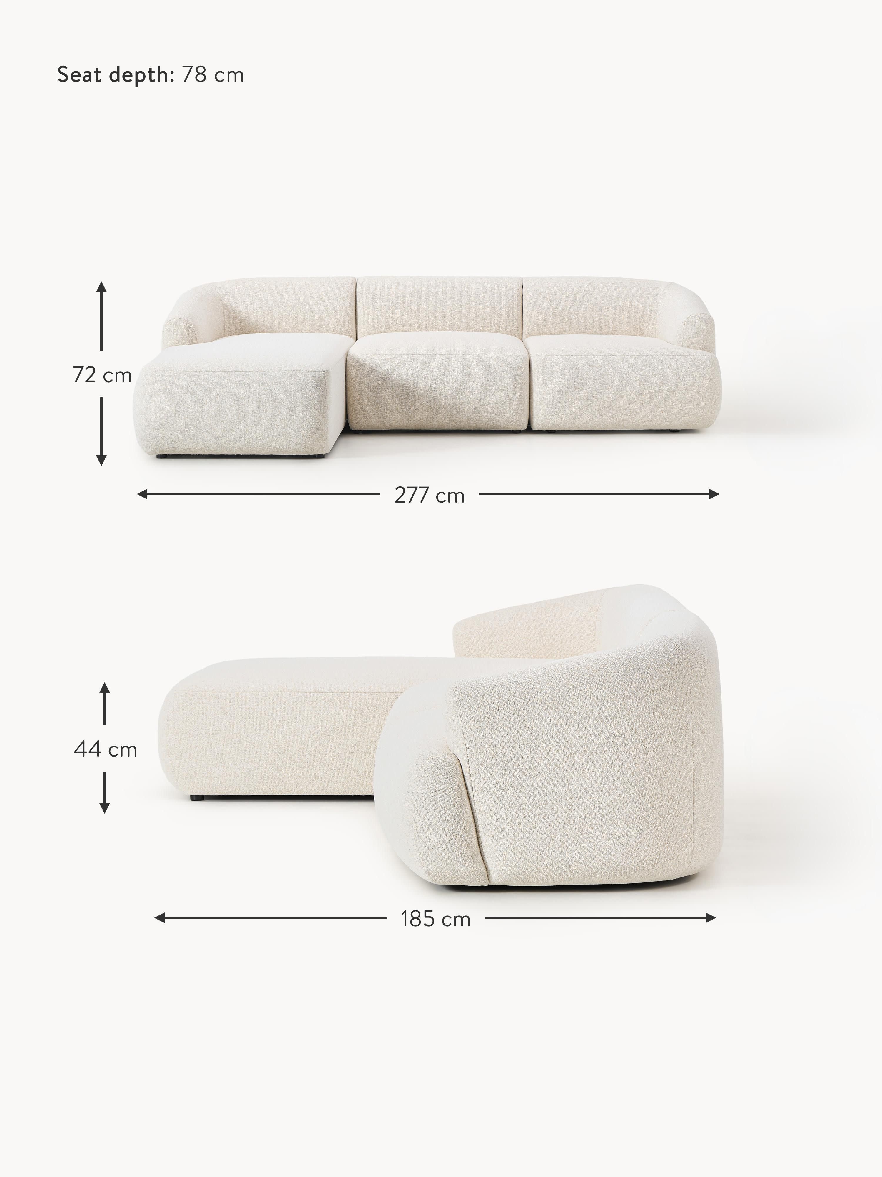 Sofia Modular Bouclé Corner Sofa (4-seater)