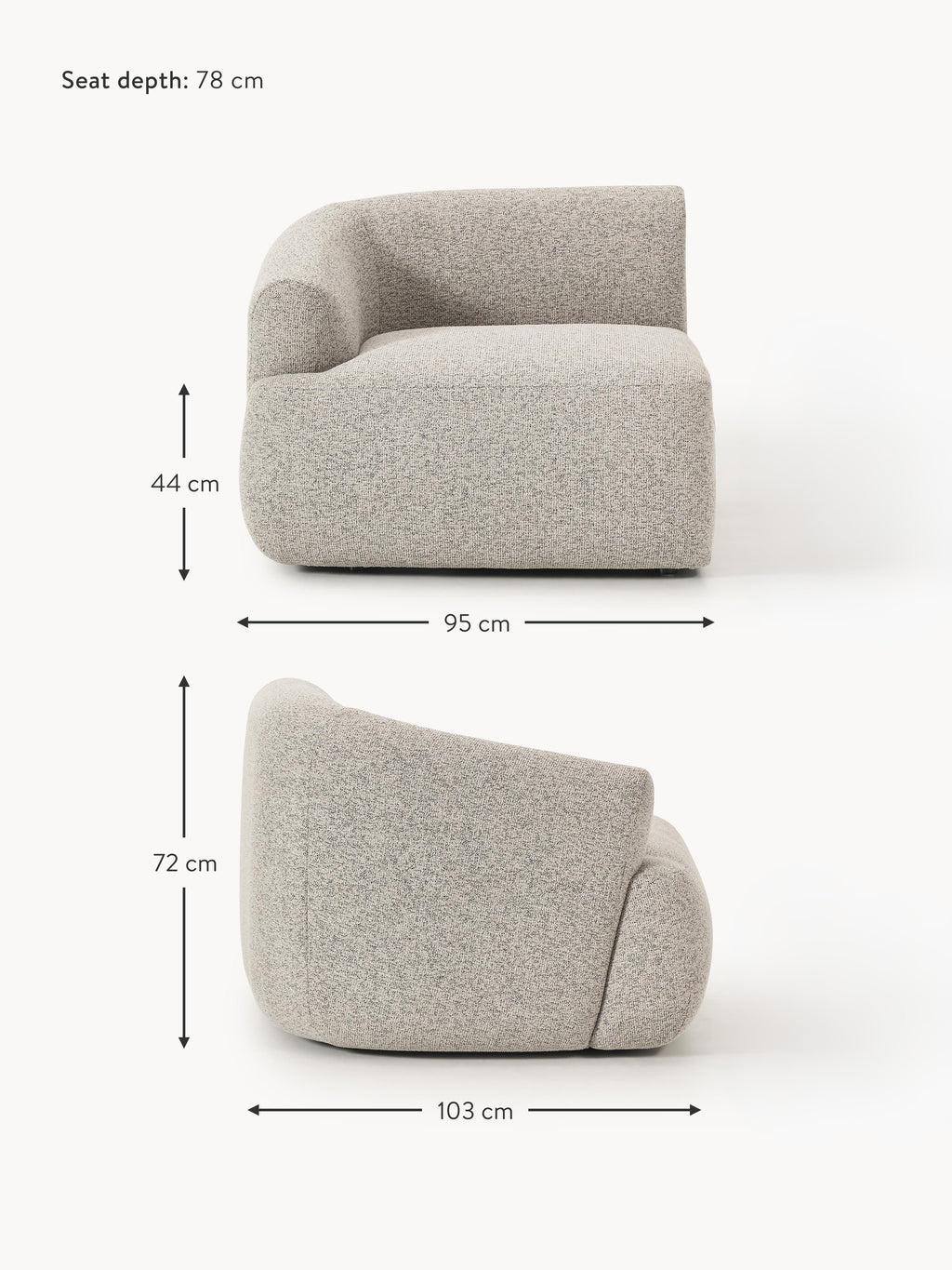 Sofia Bouclé Corner Module