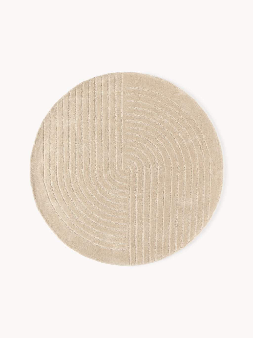 Gallery image 1 - Round Hand-Tufted Wool Rug Mason